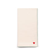 Ecru Nazaré napkins with heart embroidery - Torres Novas