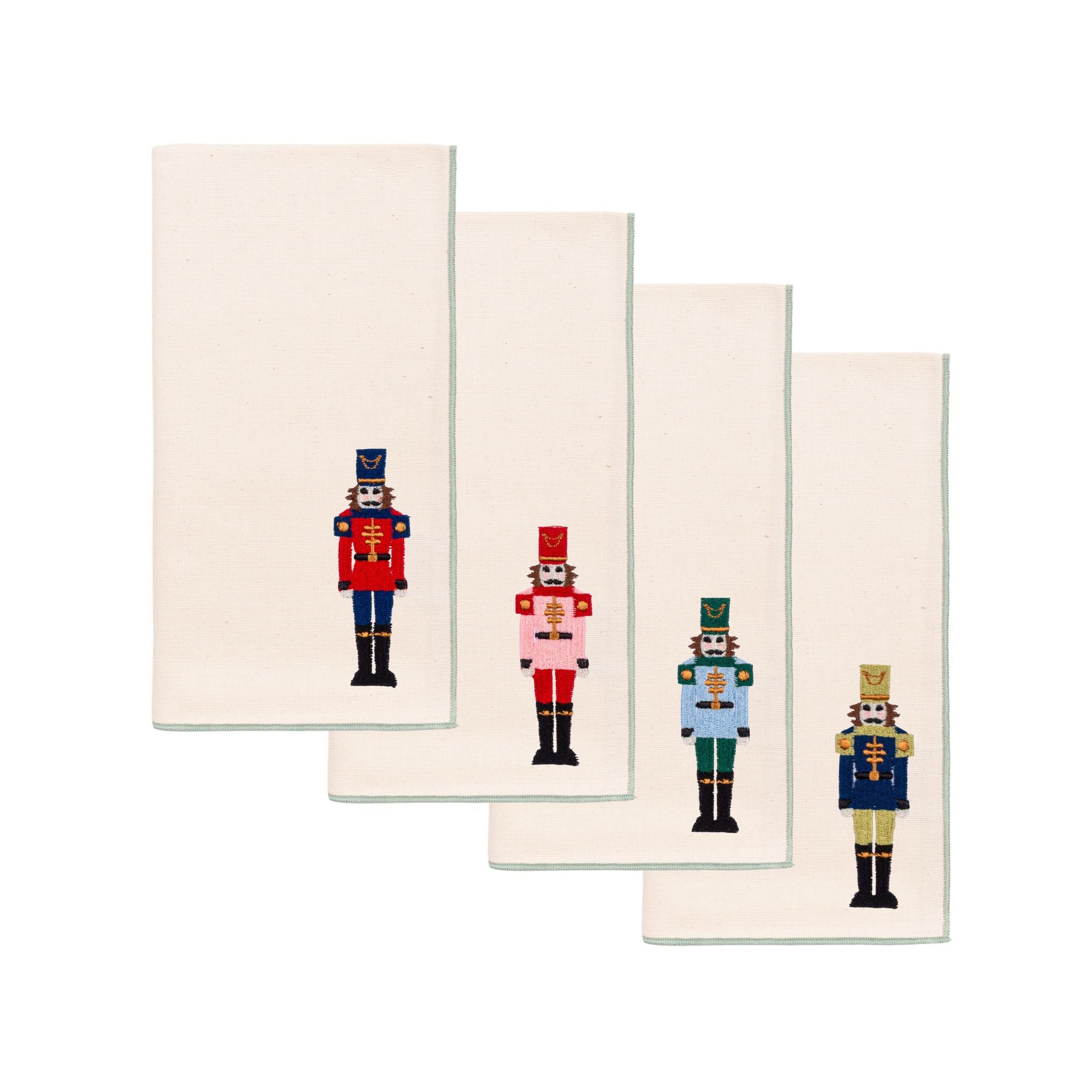 Ecru Nazaré napkins with nutcracker embroidery - Torres Novas