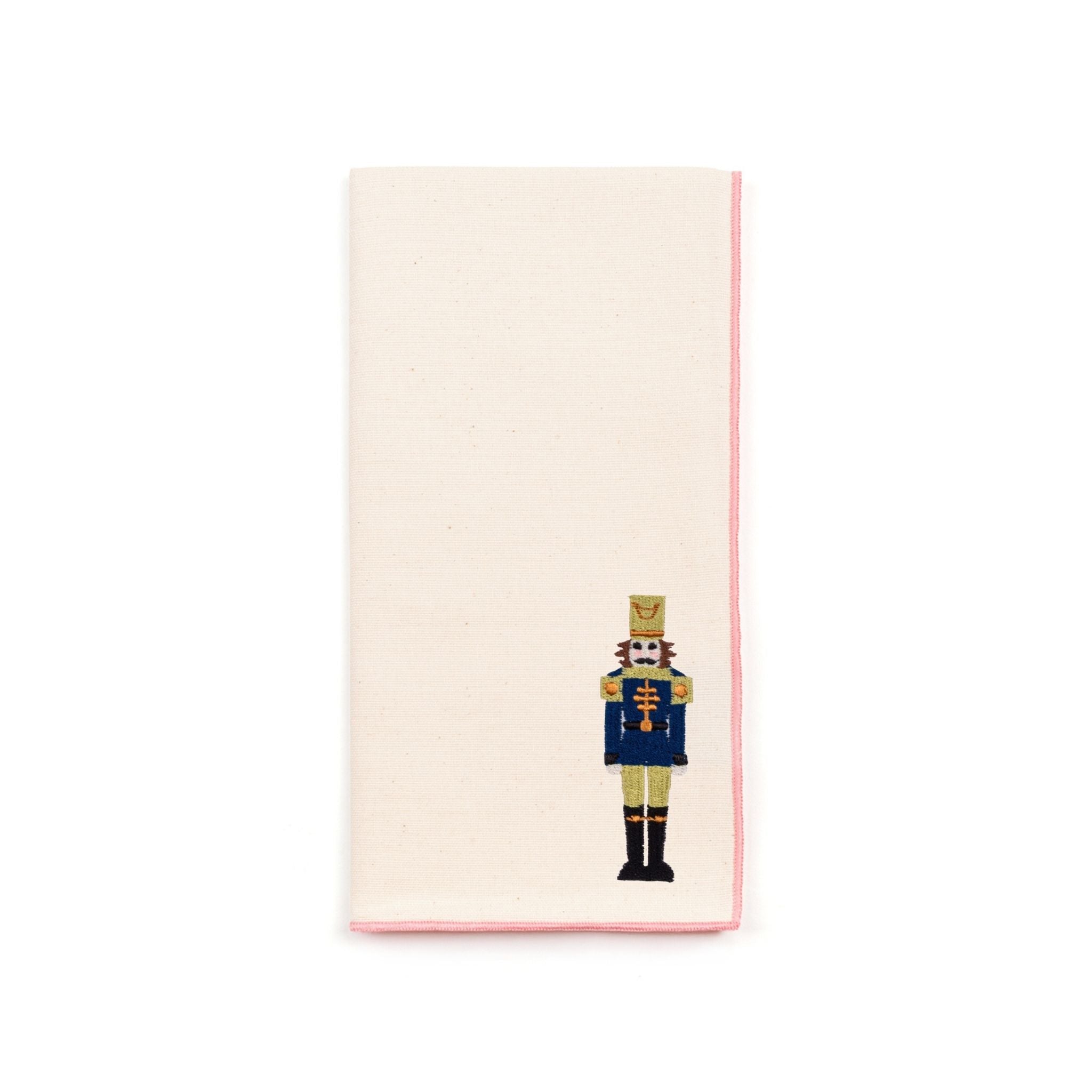 Ecru Nazaré napkins with nutcracker embroidery
