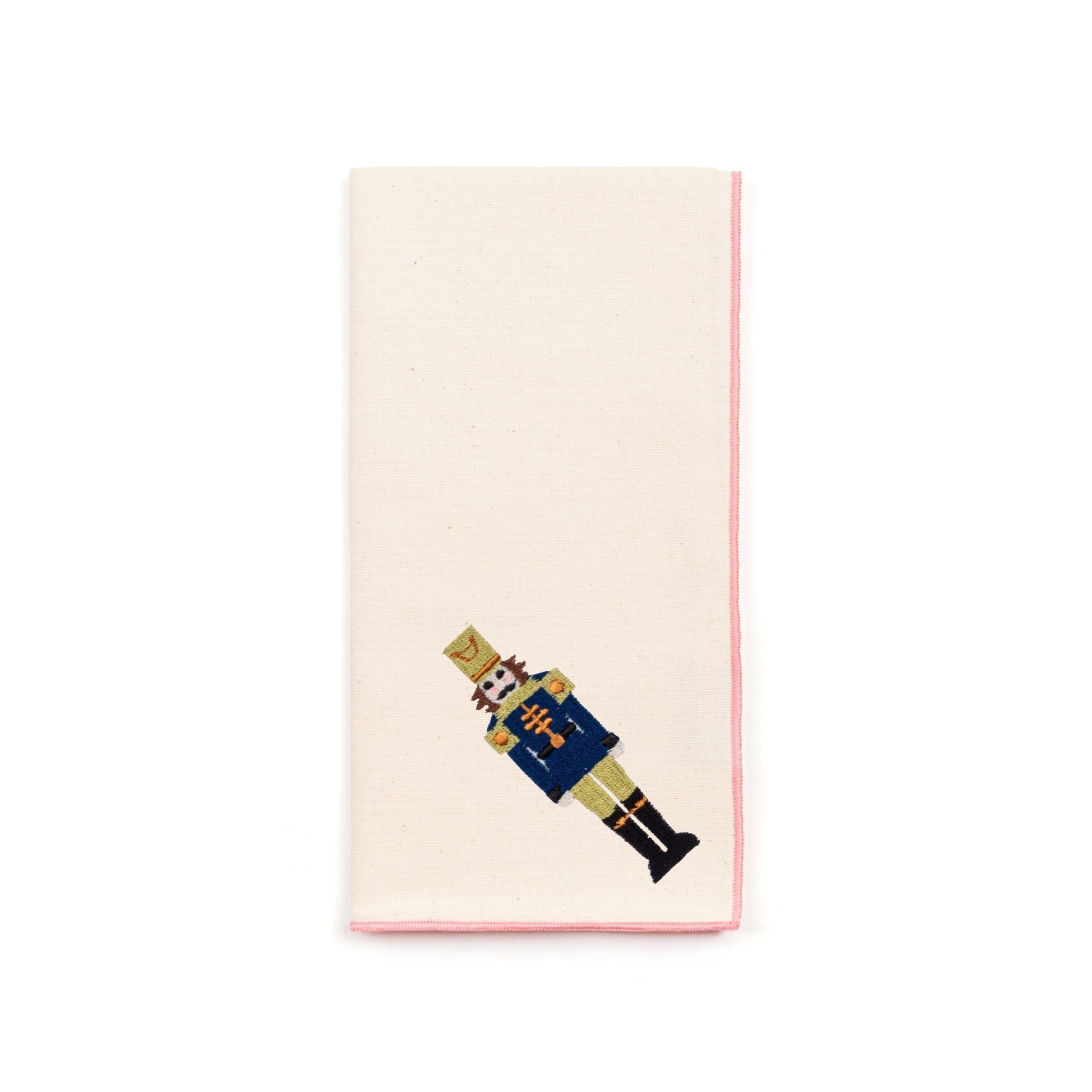 Ecru Nazaré napkins with nutcracker embroidery