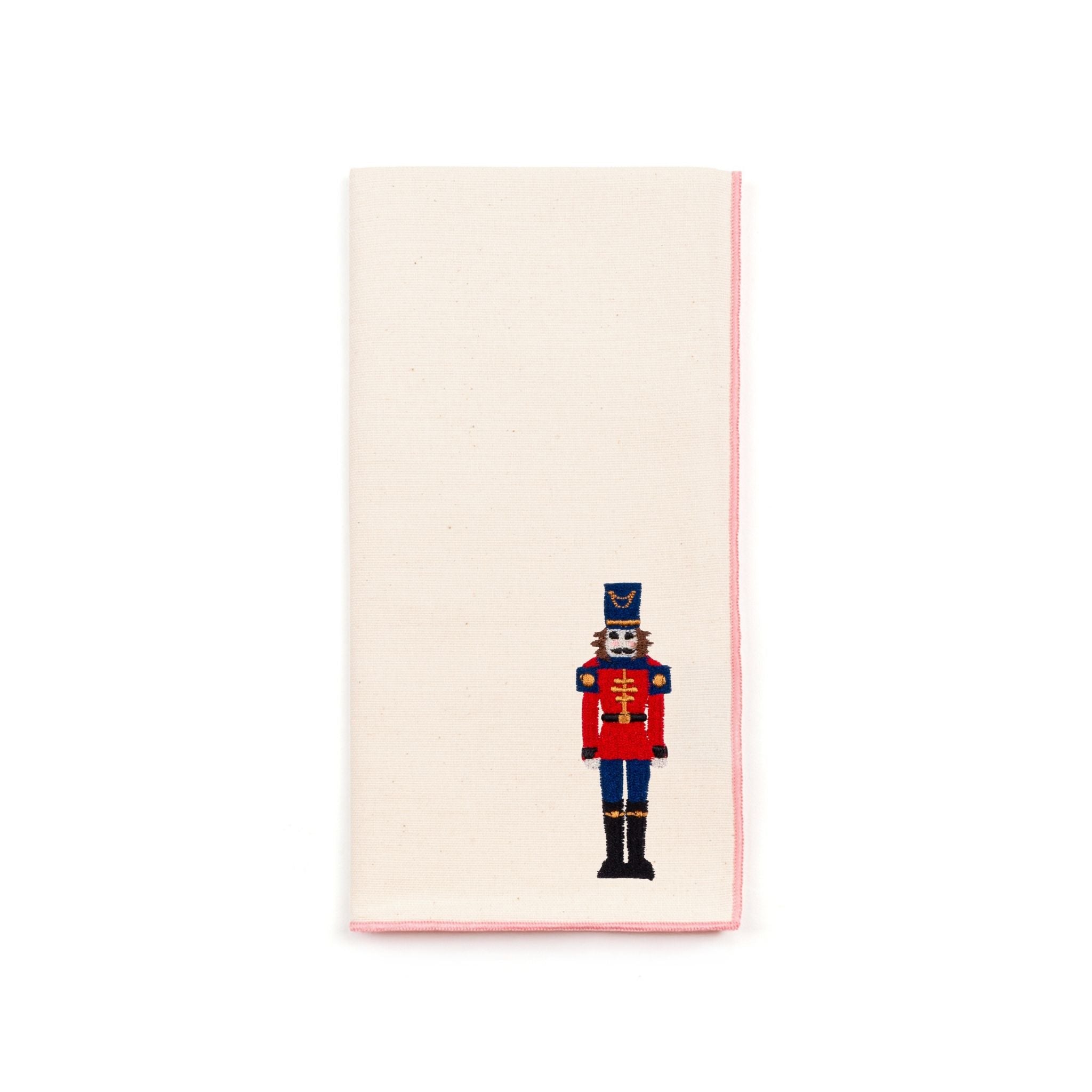Ecru Nazaré napkins with nutcracker embroidery
