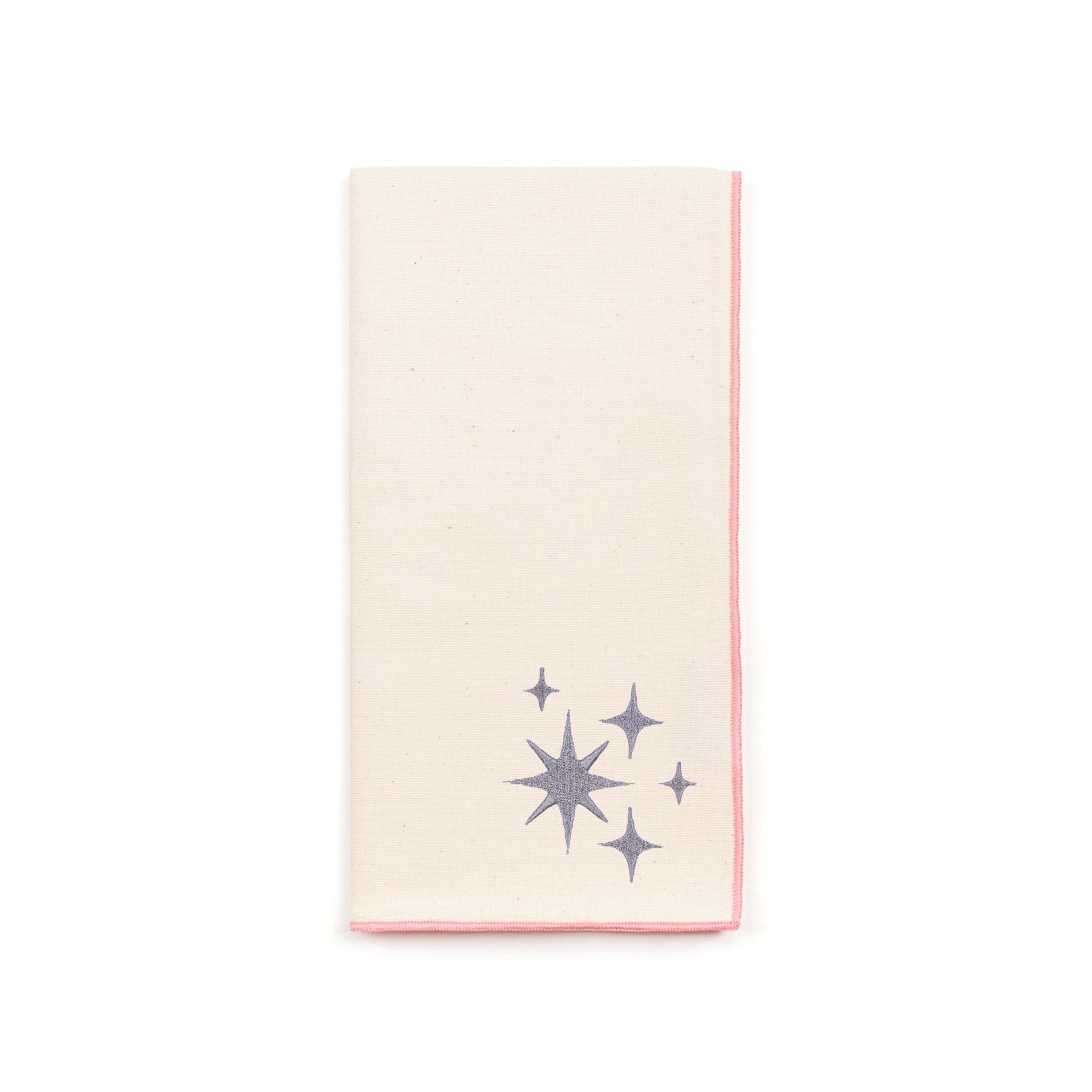 Ecru Nazaré napkins with stars embroidery