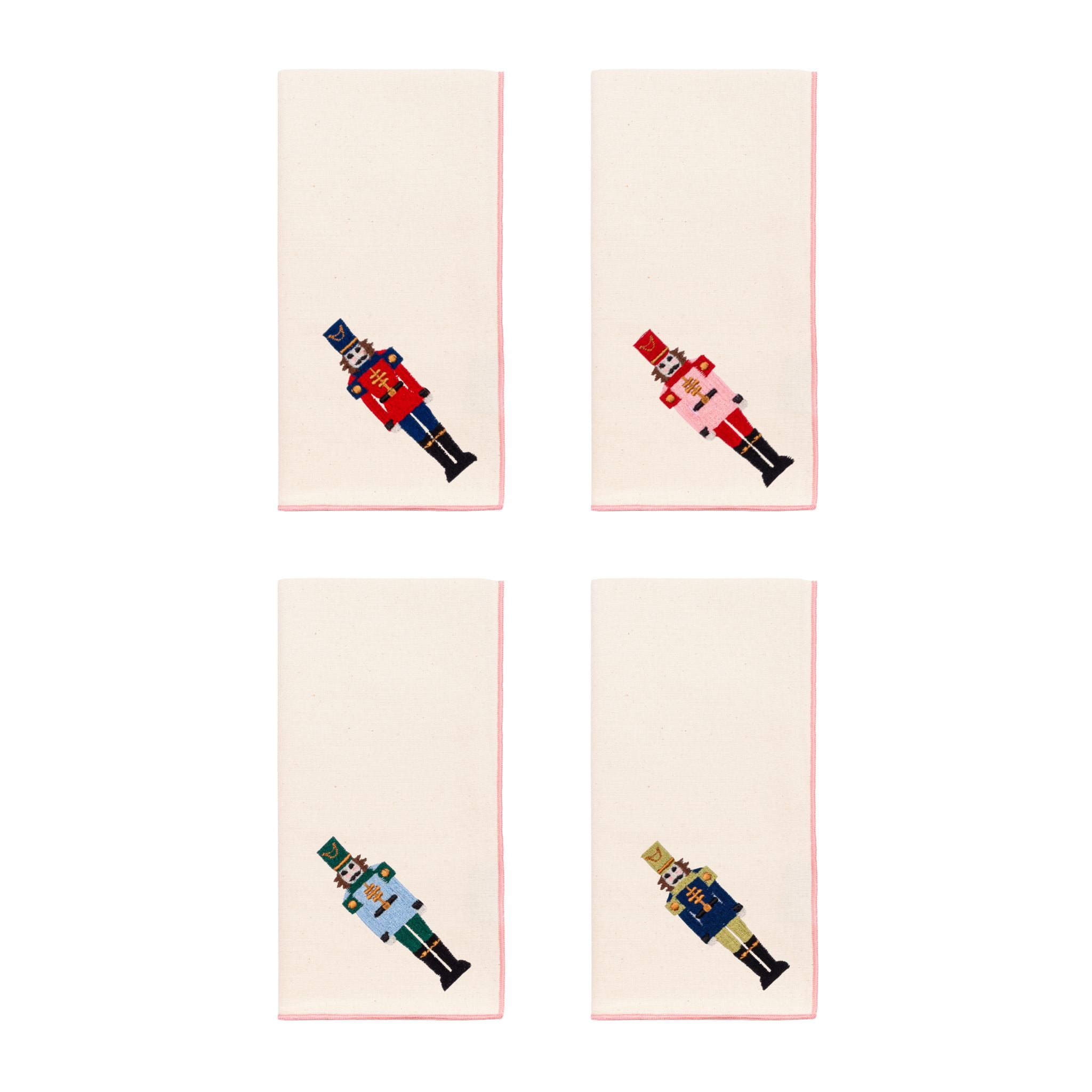 Ecru Nazaré napkins with nutcracker embroidery - Torres Novas