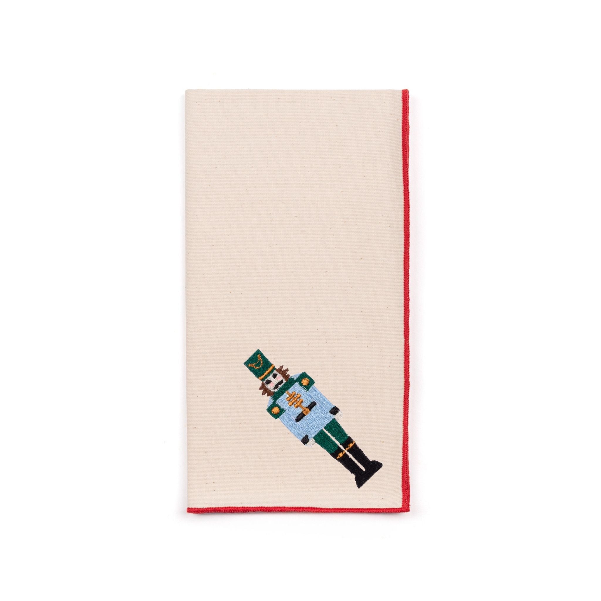 Ecru Nazaré napkins with nutcracker embroidery