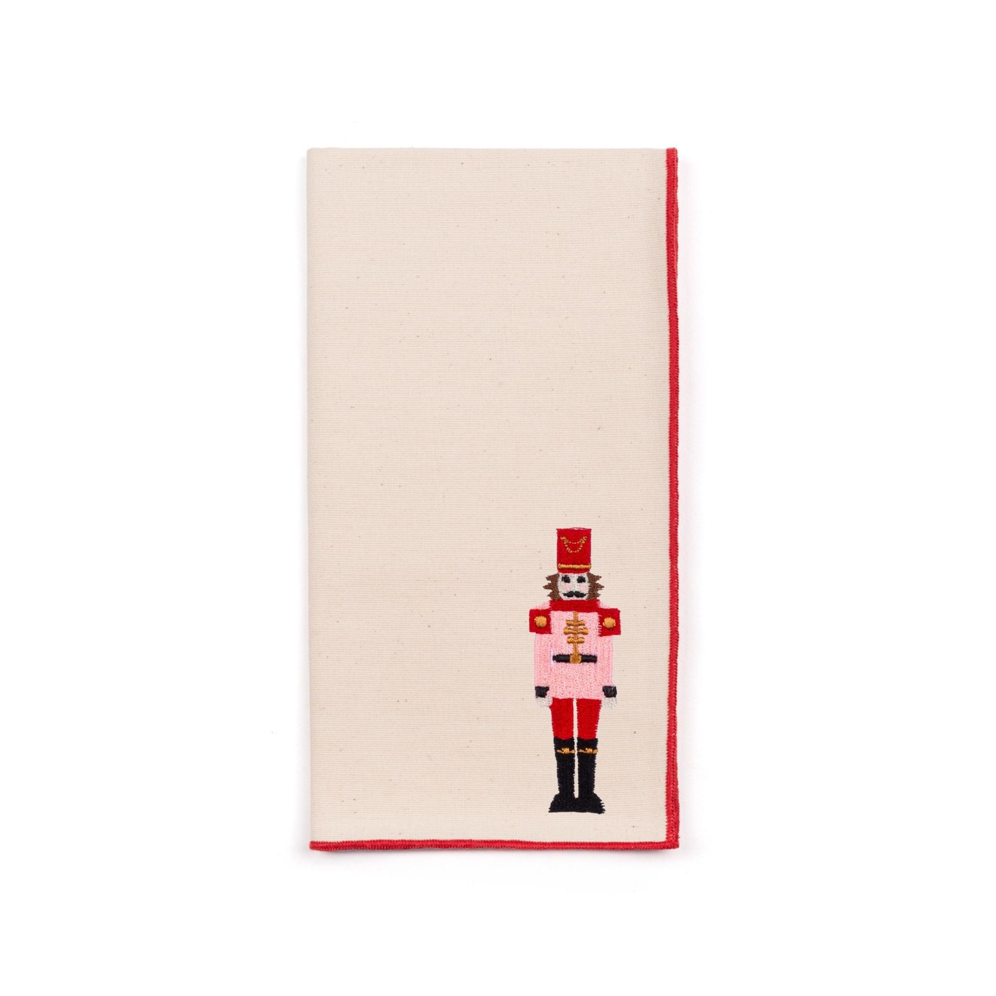 Ecru Nazaré napkins with nutcracker embroidery