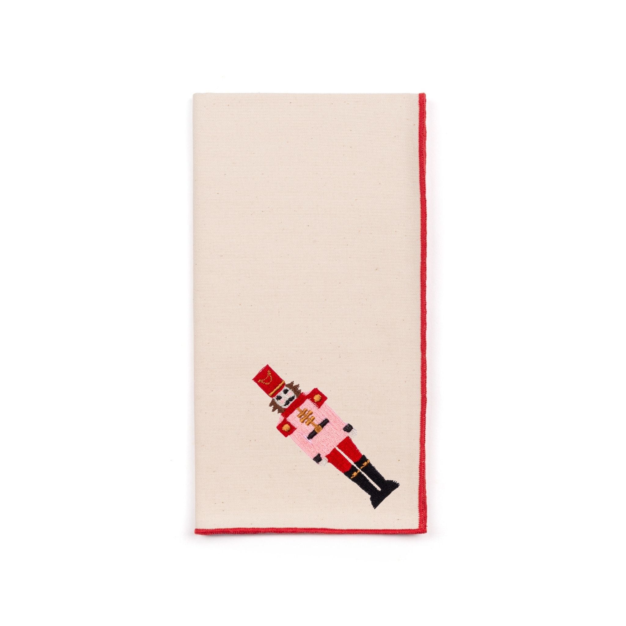 Ecru Nazaré napkins with nutcracker embroidery