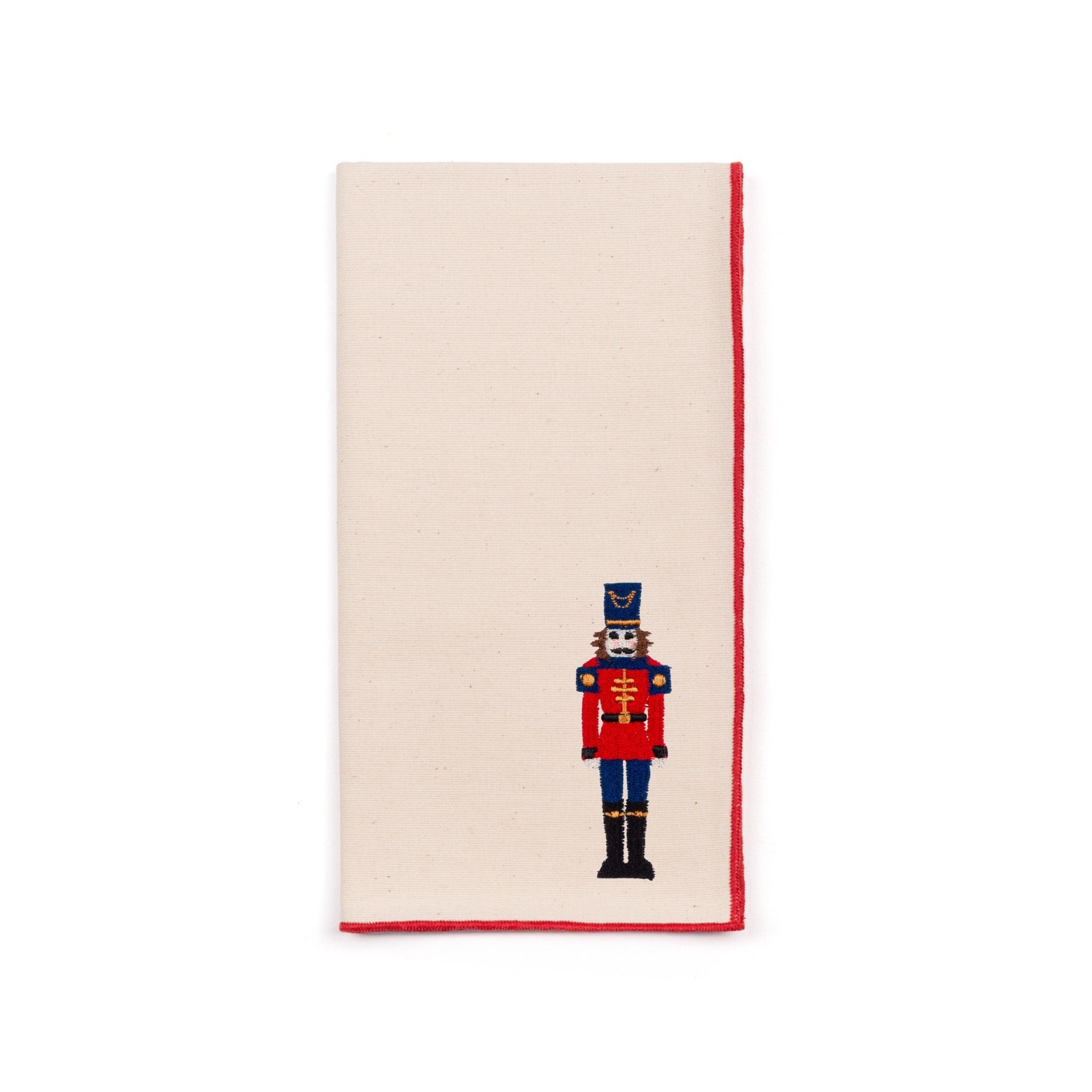 Ecru Nazaré napkins with nutcracker embroidery