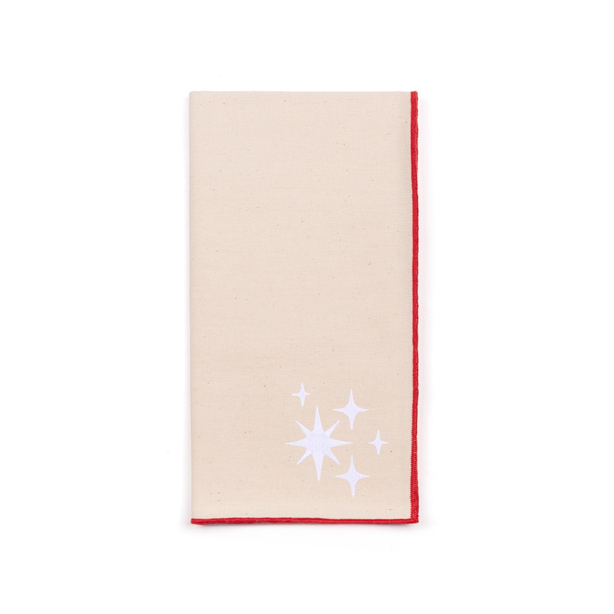Ecru Nazaré napkins with stars embroidery