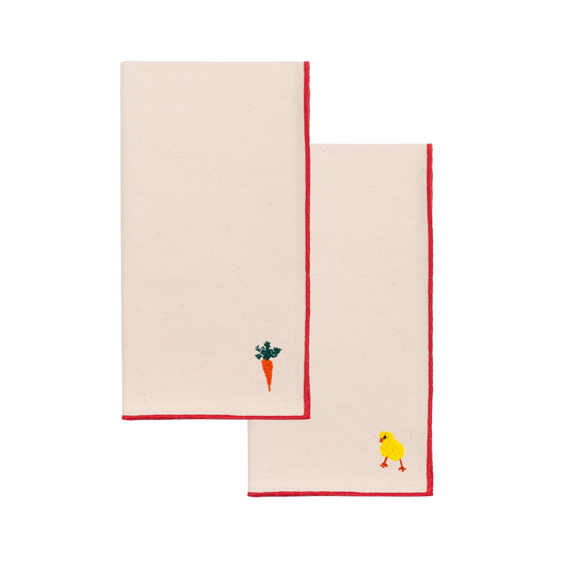 Ecru Nazaré napkins with easter embroidery - Torres Novas