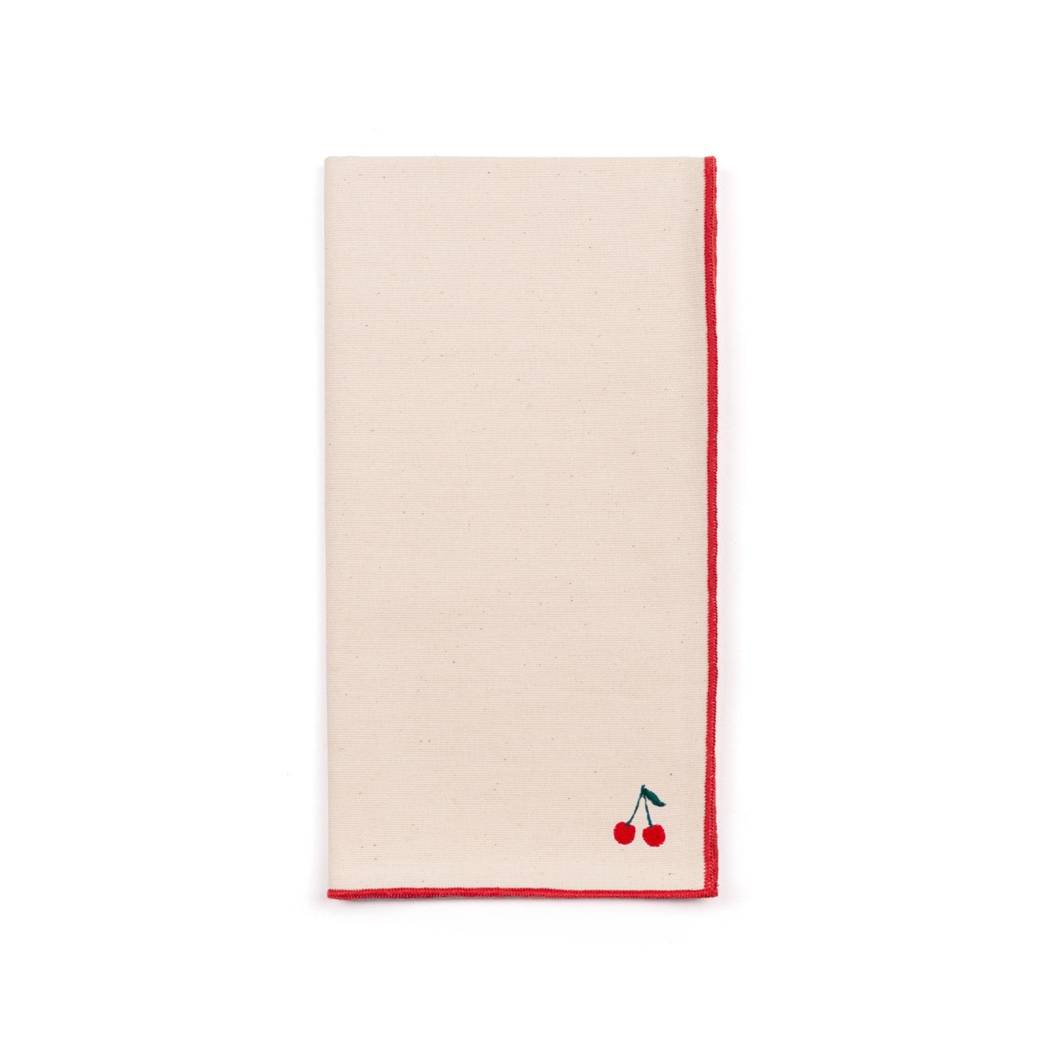 Servilletas Nazaré en en color crudo con bordado de frutas