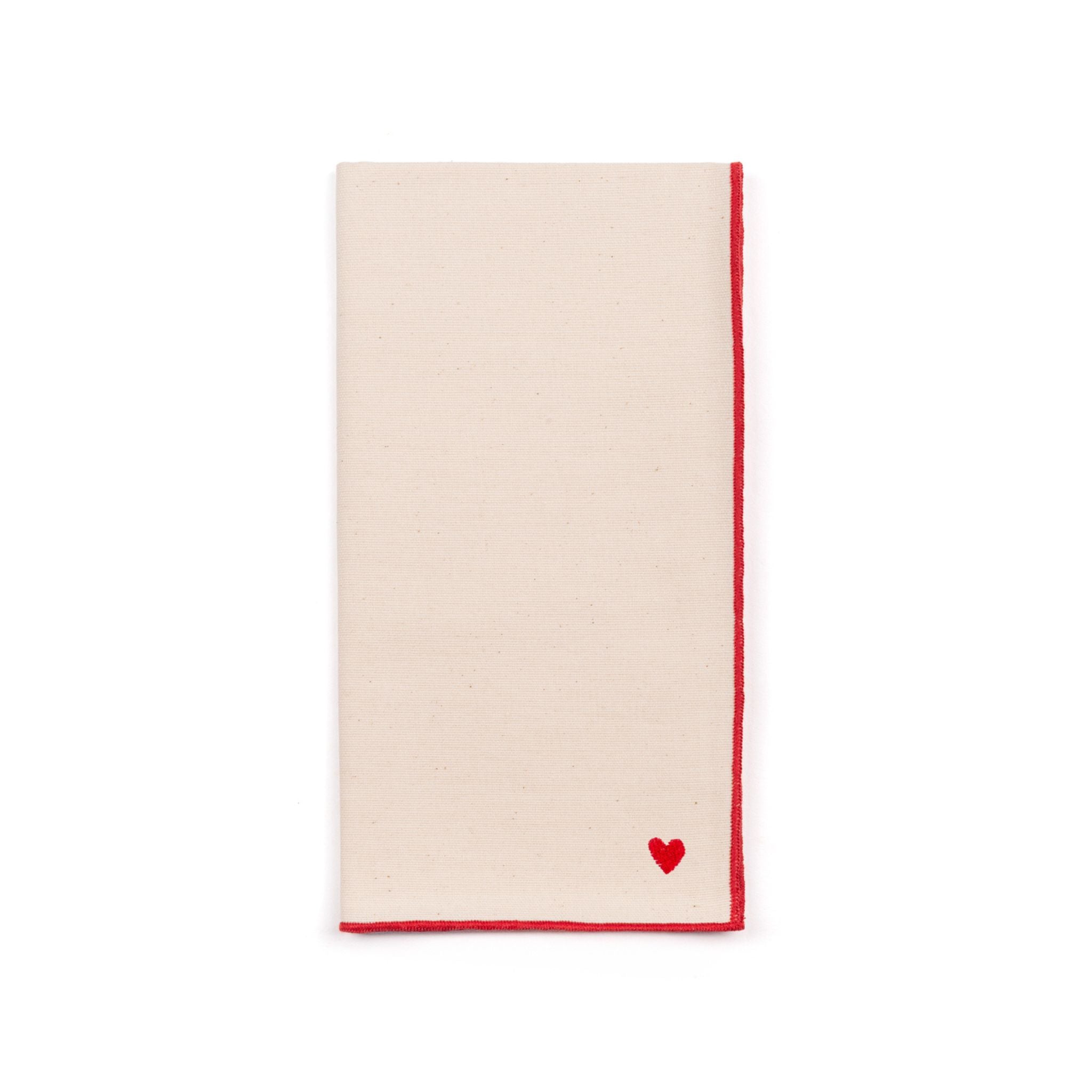 Ecru Nazaré napkins with heart embroidery - Torres Novas