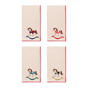 Ecru Nazaré napkins with horse embroidery - Torres Novas
