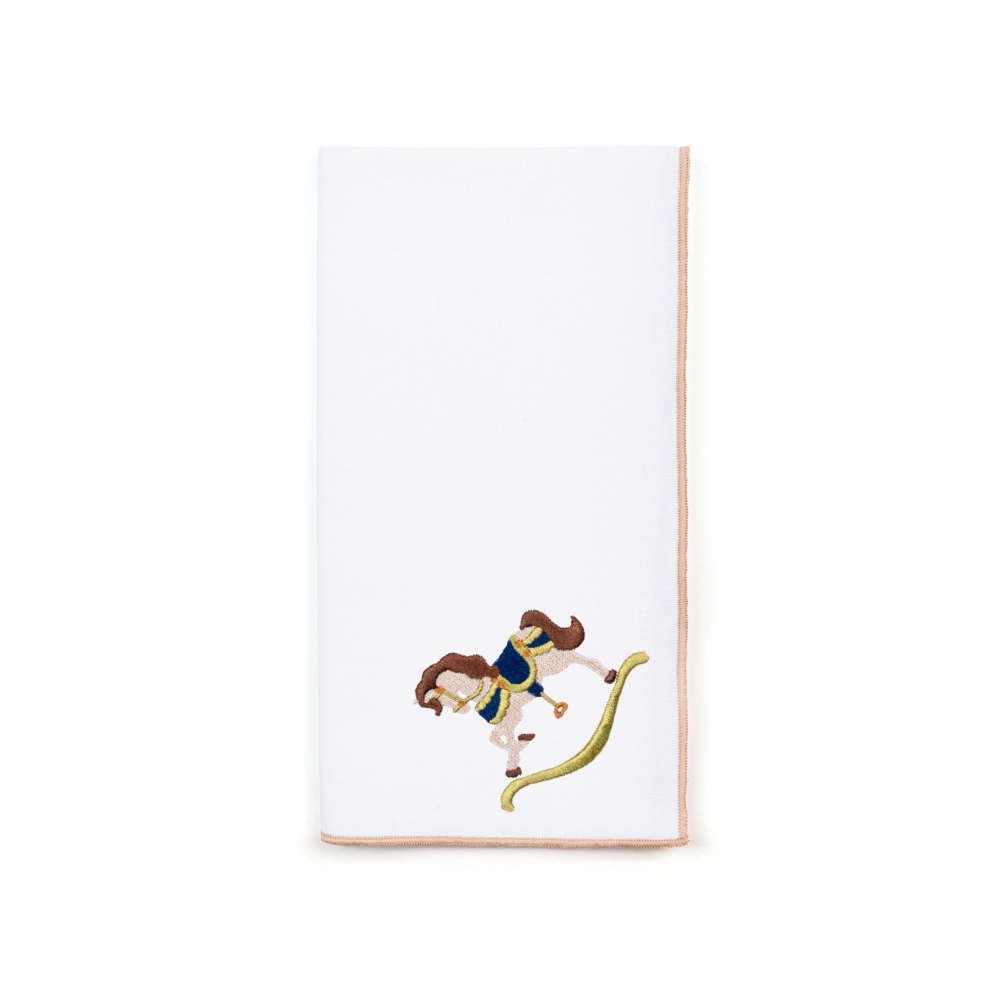 White Nazaré napkins with horse embroidery