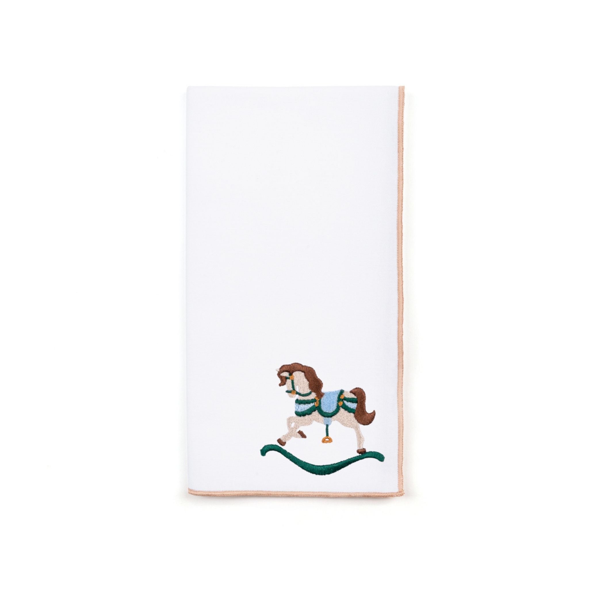 White Nazaré napkins with horse embroidery