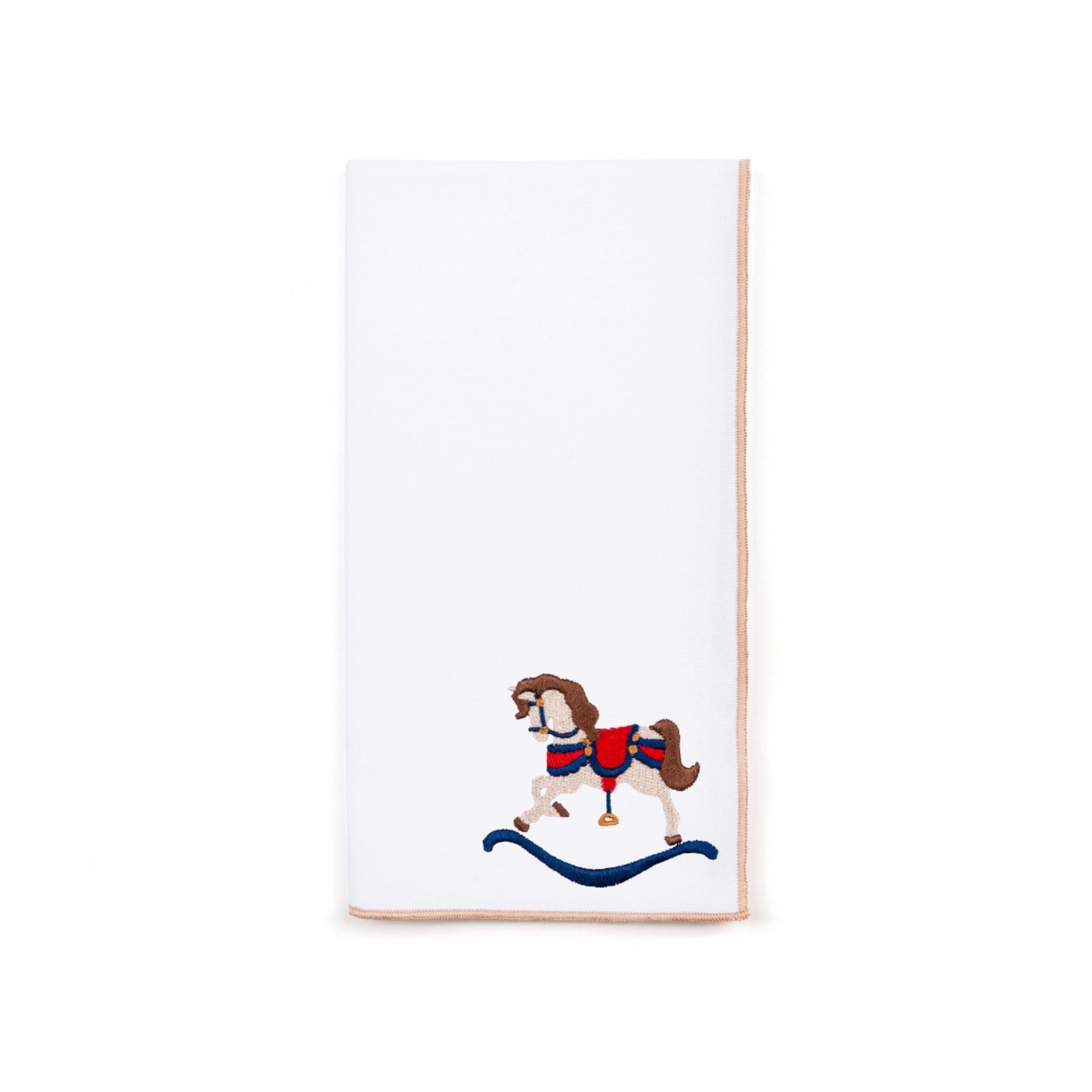 White Nazaré napkins with horse embroidery