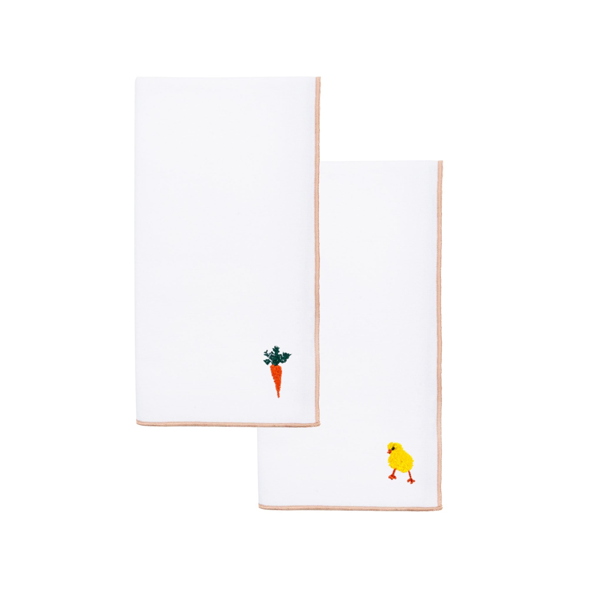 White Nazaré napkins with easter embroidery - Torres Novas