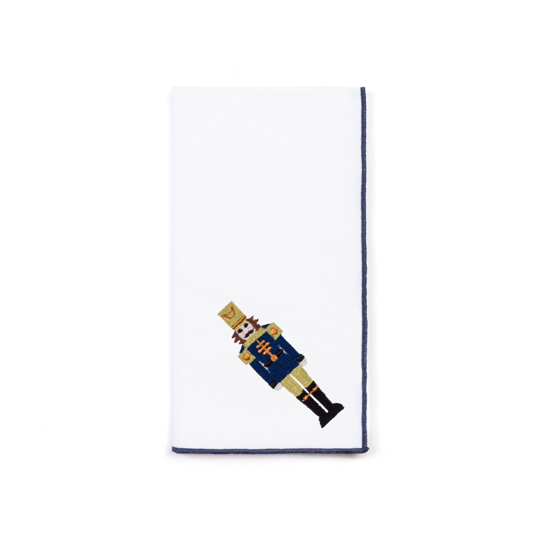White Nazaré napkins with nutcracker embroidery