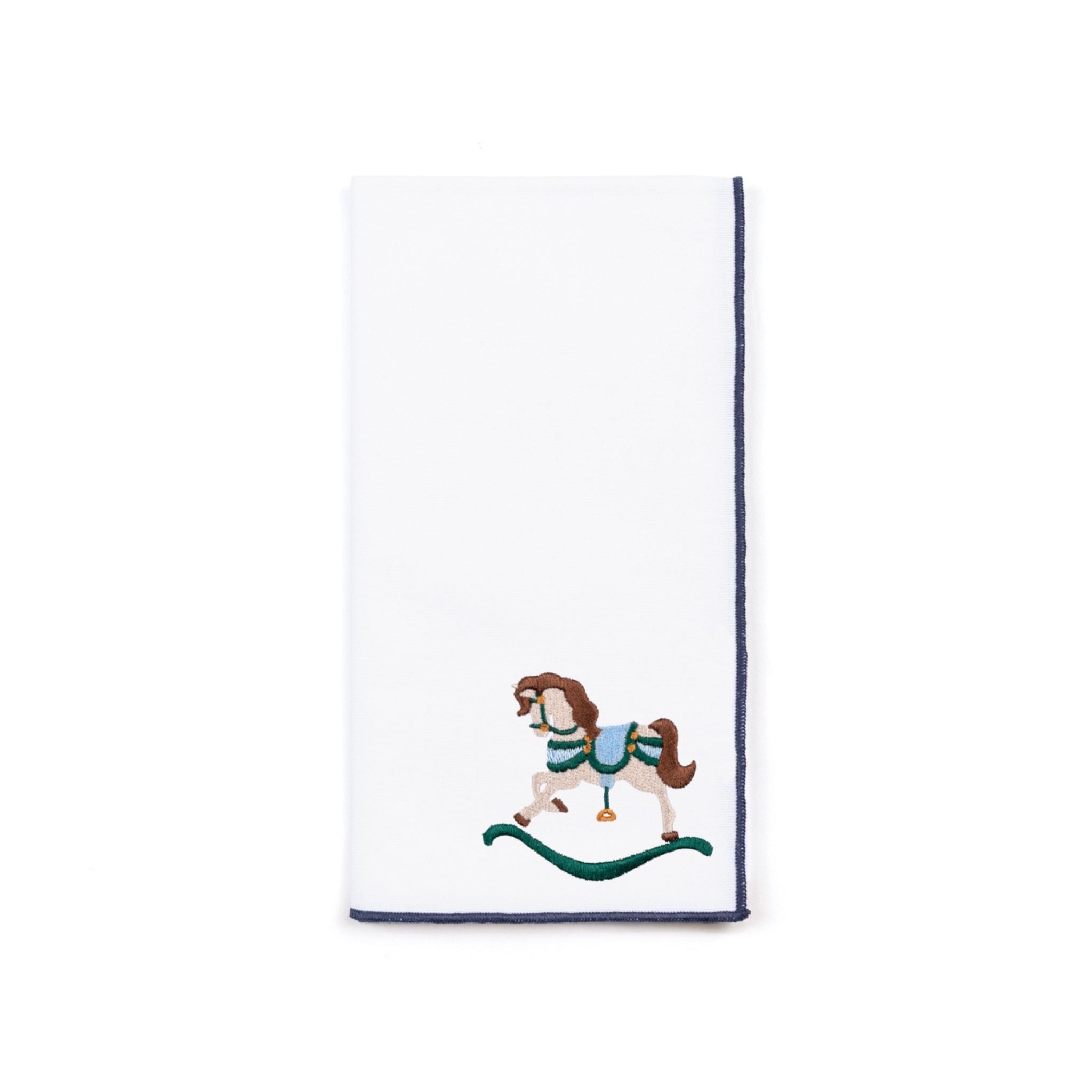 White Nazaré napkins with horse embroidery
