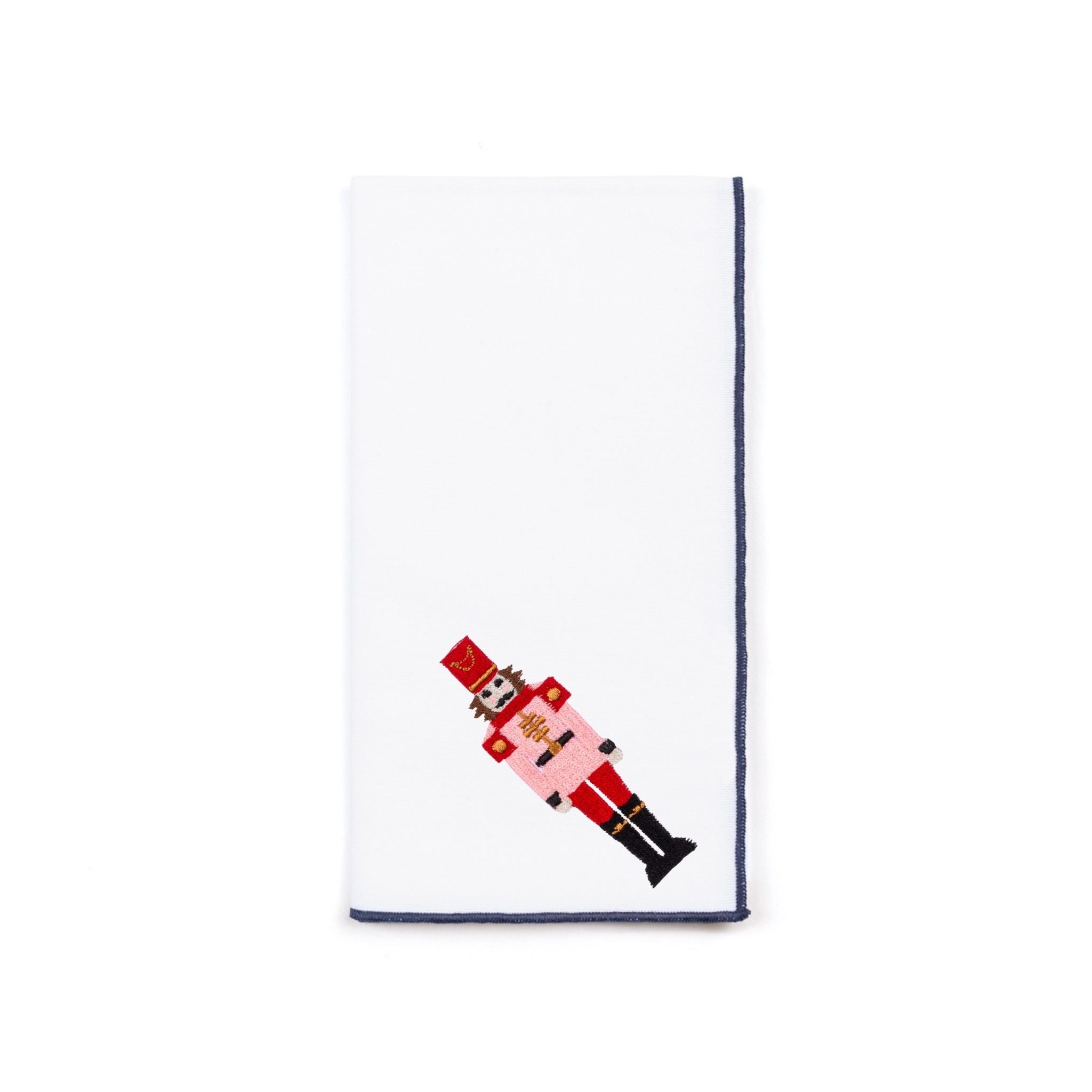 White Nazaré napkins with nutcracker embroidery
