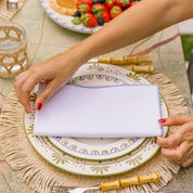 Serviettes de table Nazaré en blanc