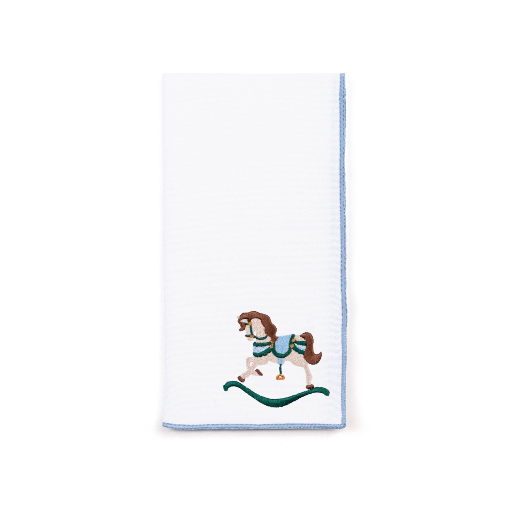White Nazaré napkins with horse embroidery