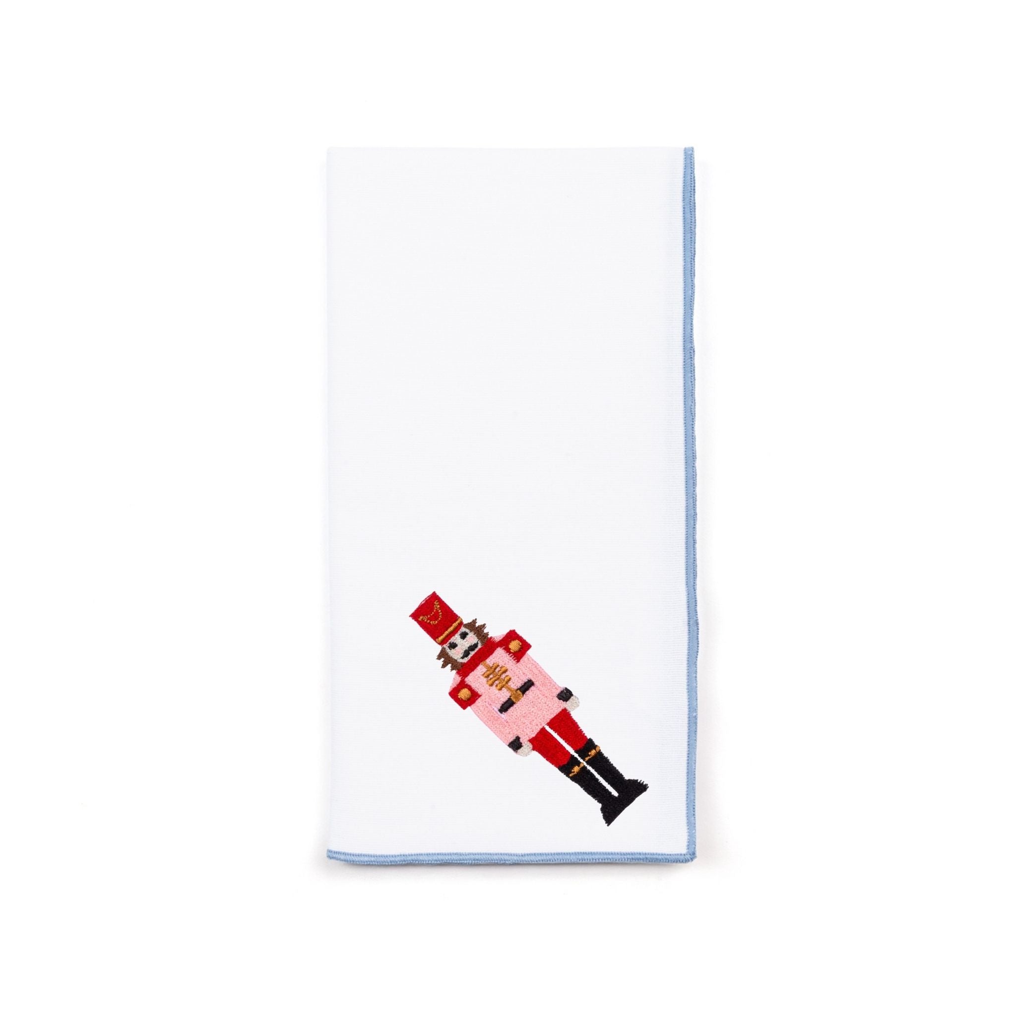 White Nazaré napkins with nutcracker embroidery