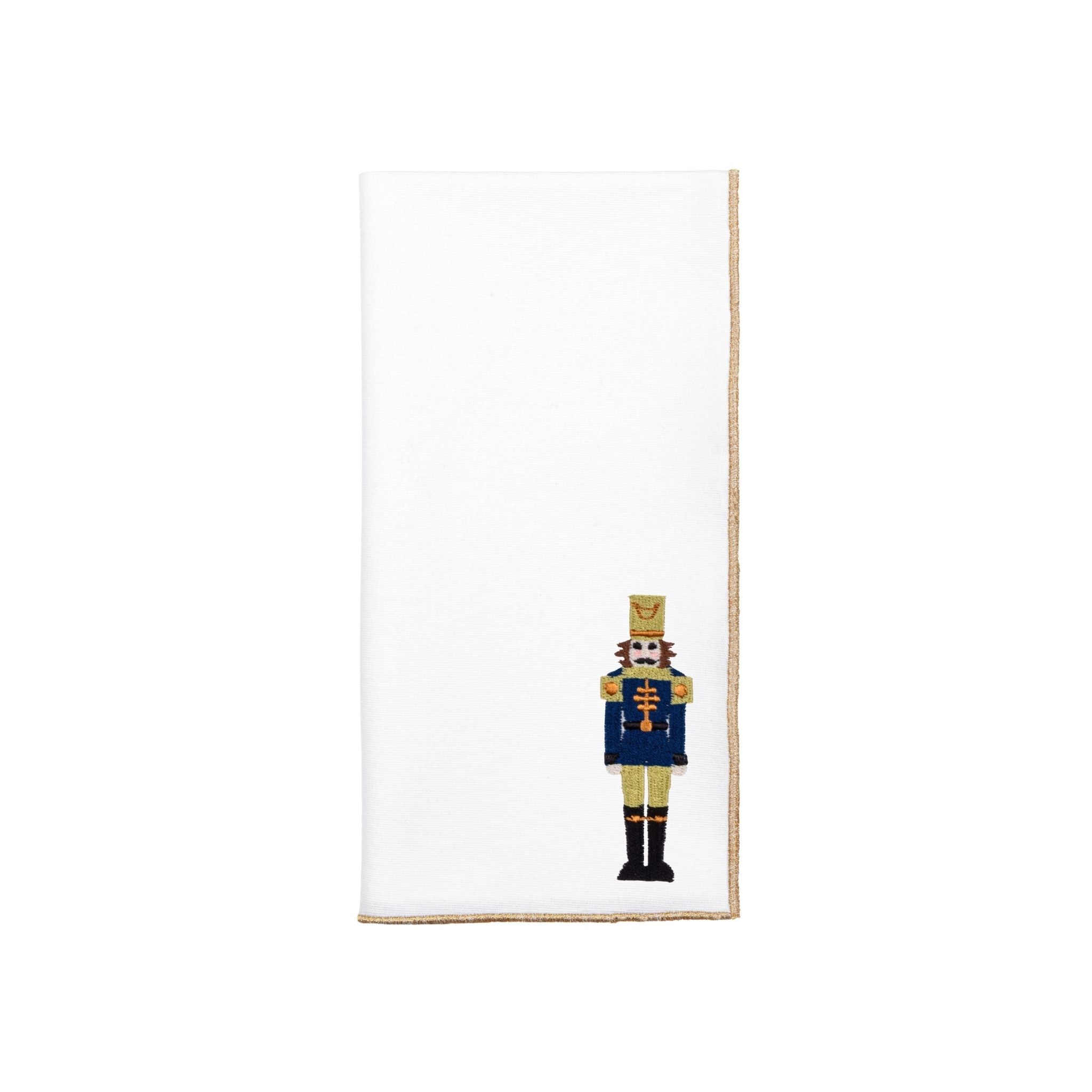 White Nazaré napkins with nutcracker embroidery - Torres Novas
