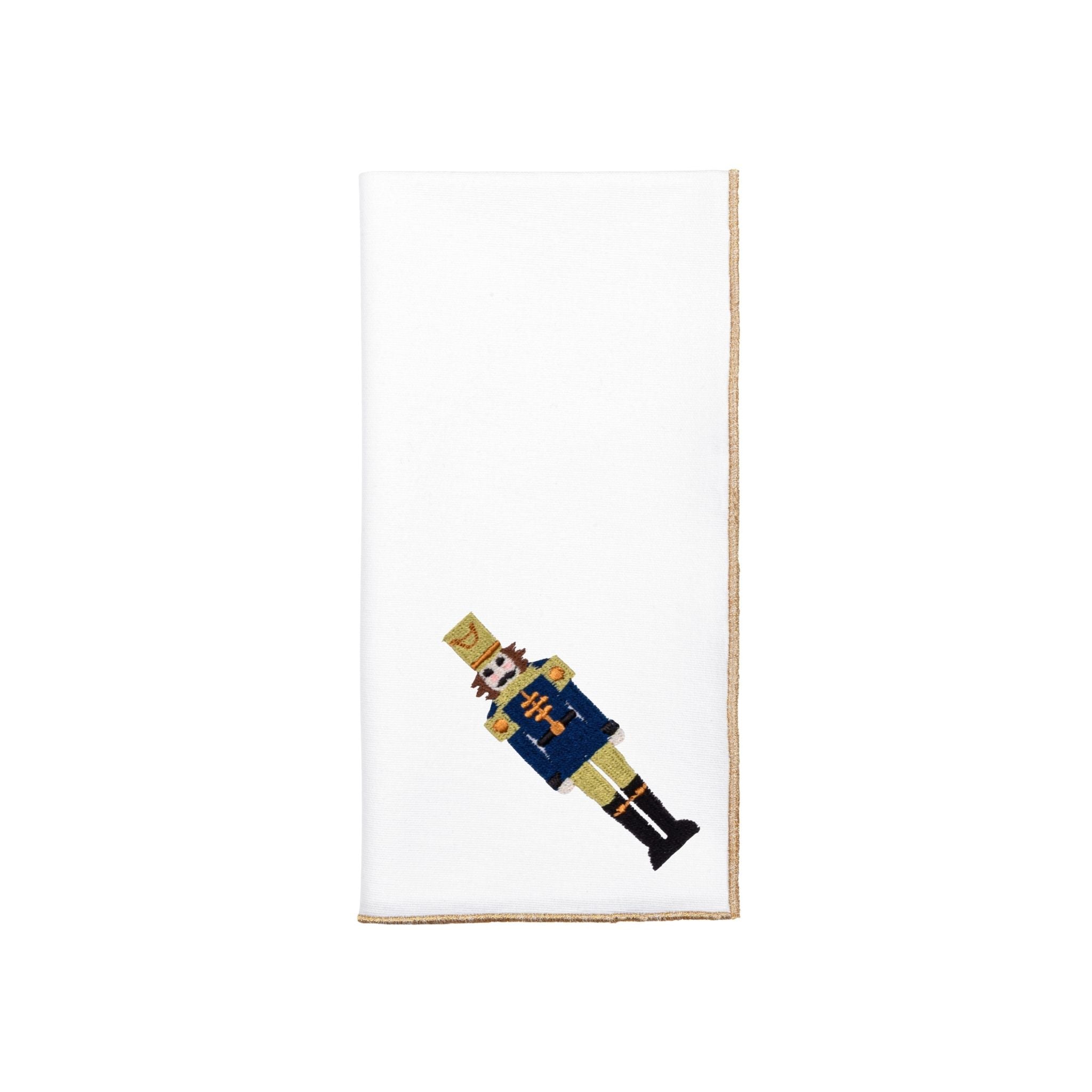 White Nazaré napkins with nutcracker embroidery - Torres Novas