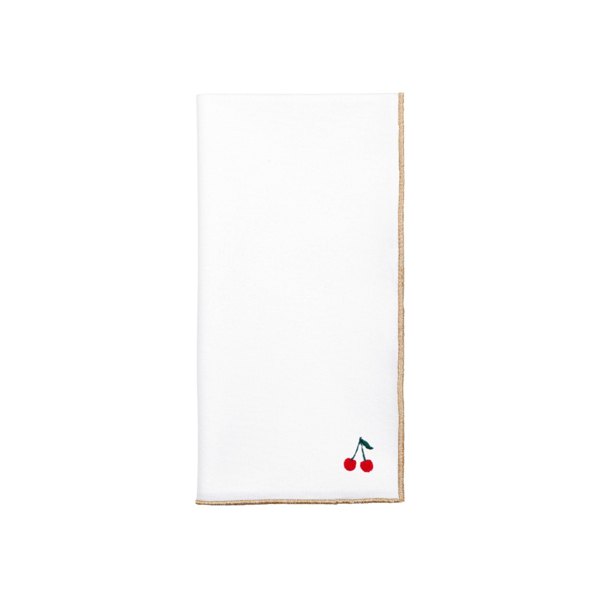 White Nazaré napkins with fruit embroidery - Torres Novas