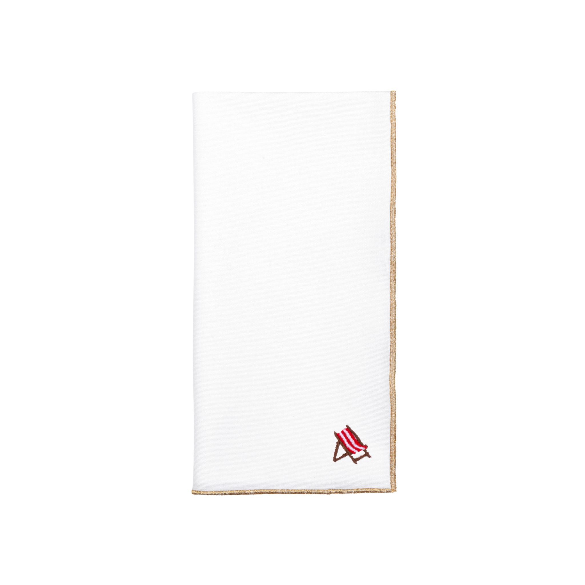White Nazaré napkins with summer embroidery - Torres Novas