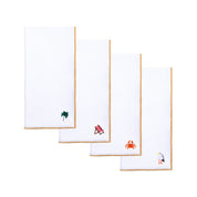 White Nazaré napkins with summer embroidery - Torres Novas