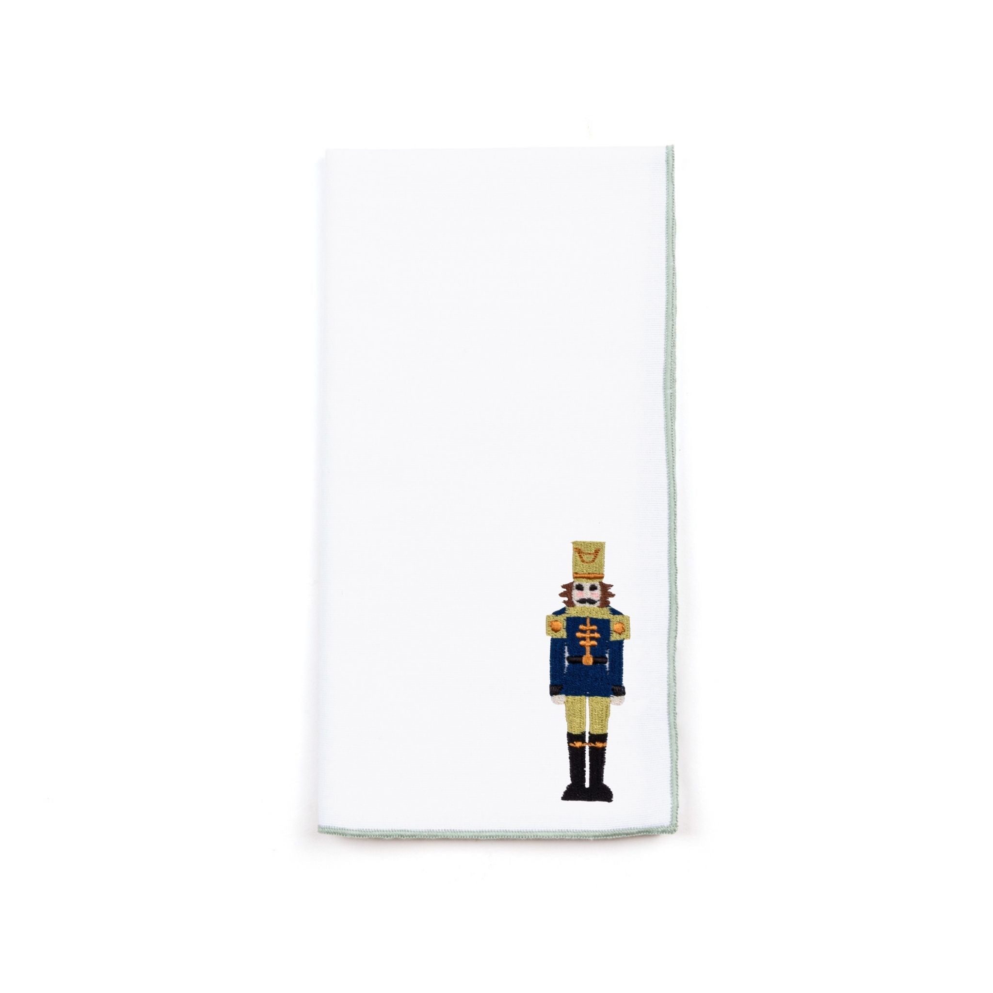 White Nazaré napkins with nutcracker embroidery