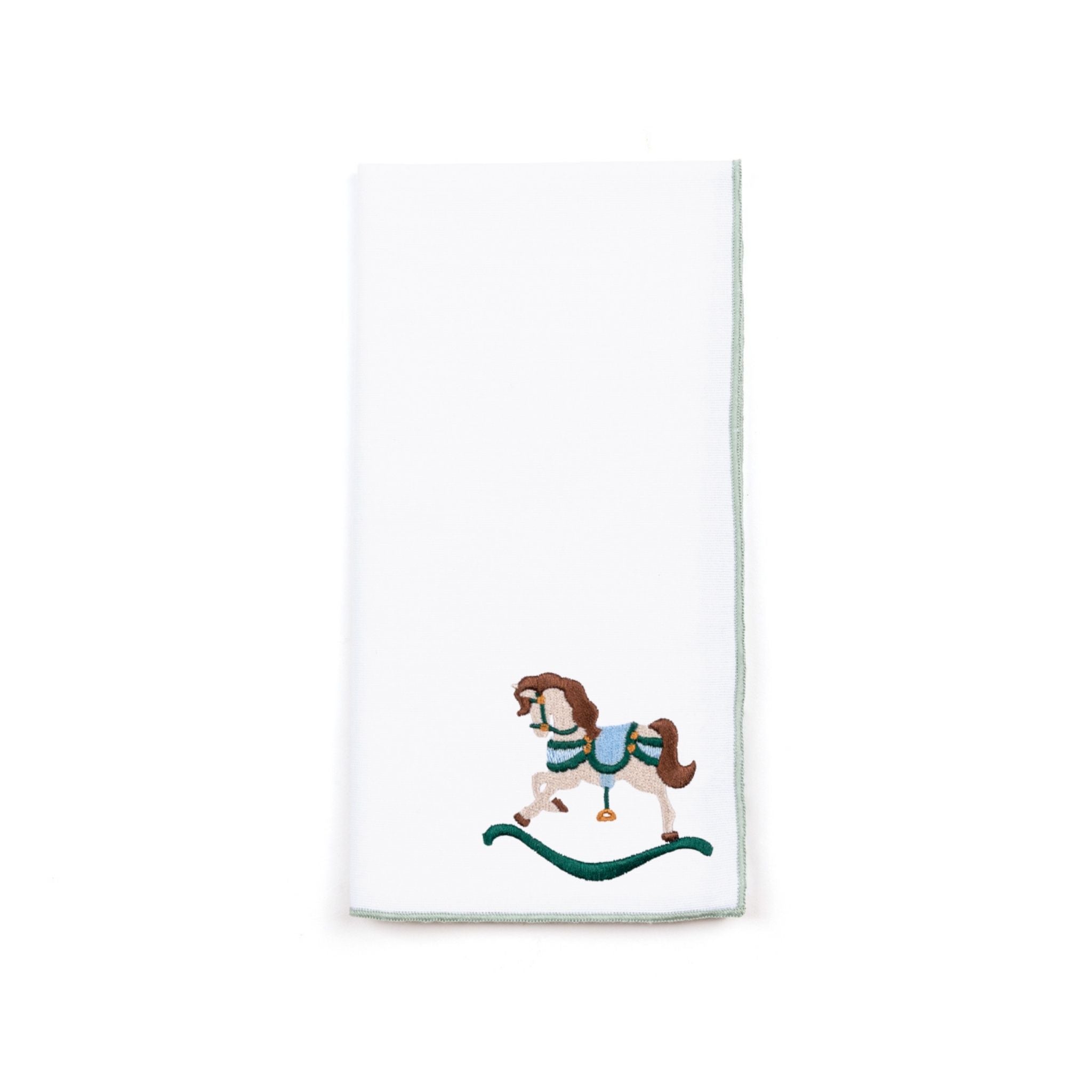White Nazaré napkins with horse embroidery