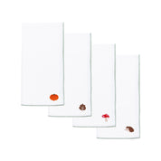 White Nazaré napkins with autumn embroidery - Torres Novas