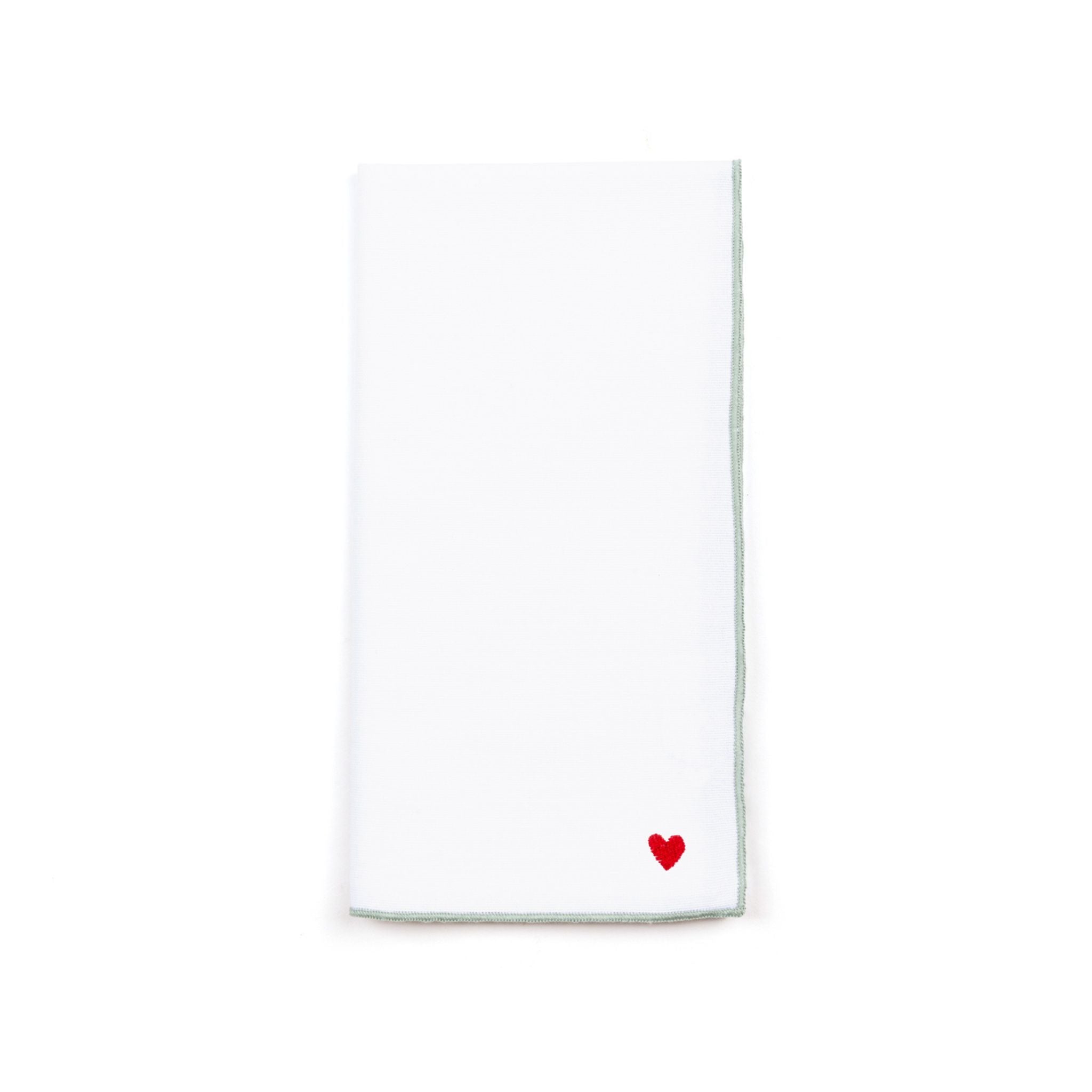 White Nazaré napkins with heart embroidery - Torres Novas