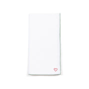 White Nazaré napkins with heart embroidery - Torres Novas