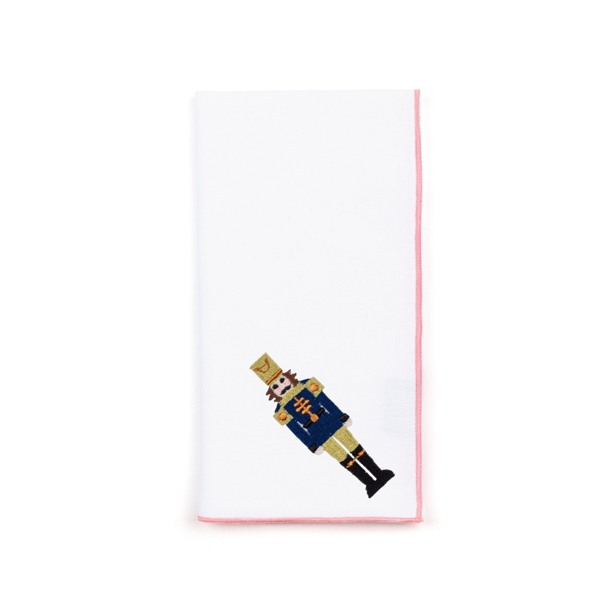 White Nazaré napkins with nutcracker embroidery
