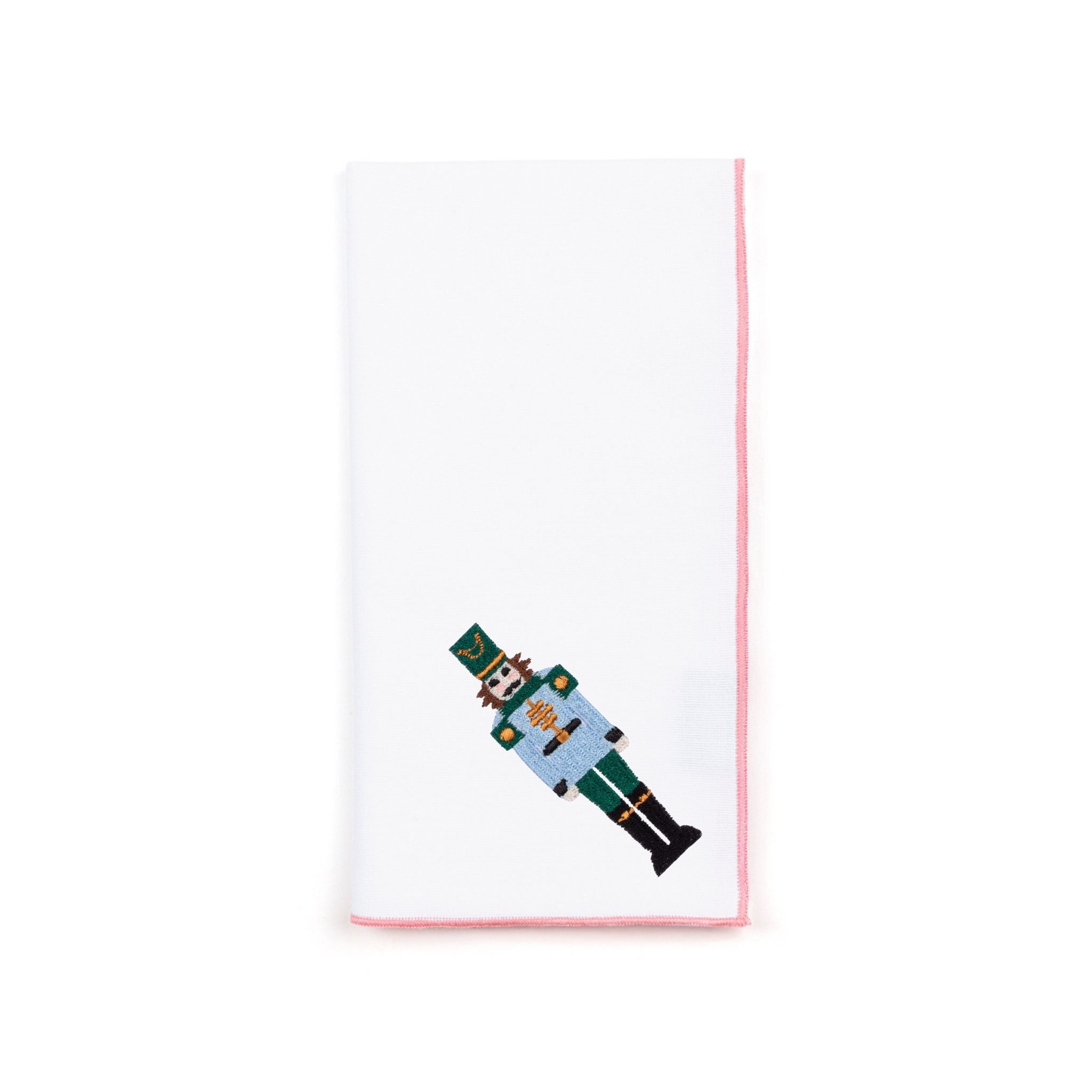 White Nazaré napkins with nutcracker embroidery