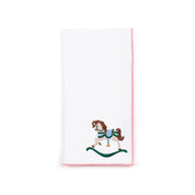 White Nazaré napkins with horse embroidery