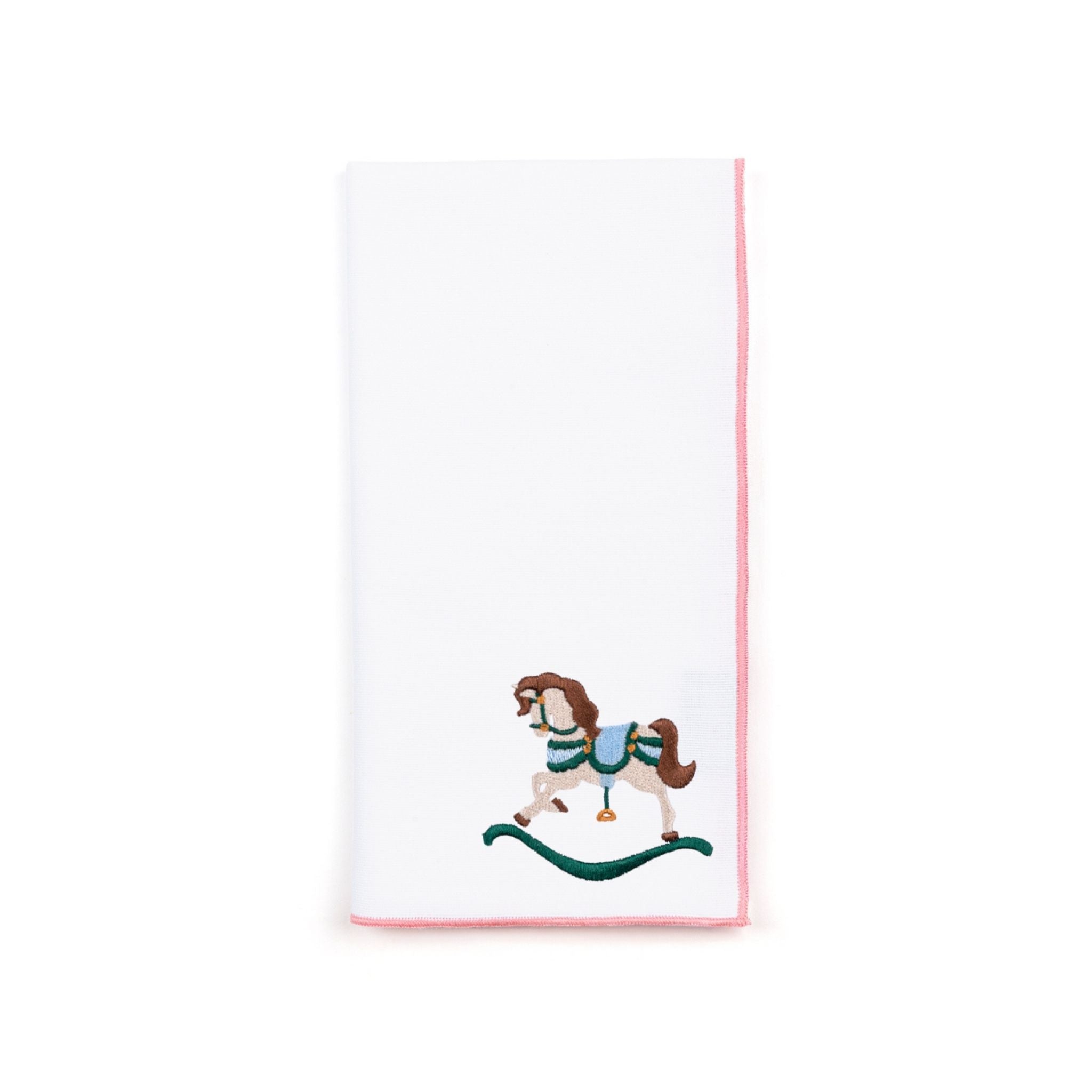 White Nazaré napkins with horse embroidery