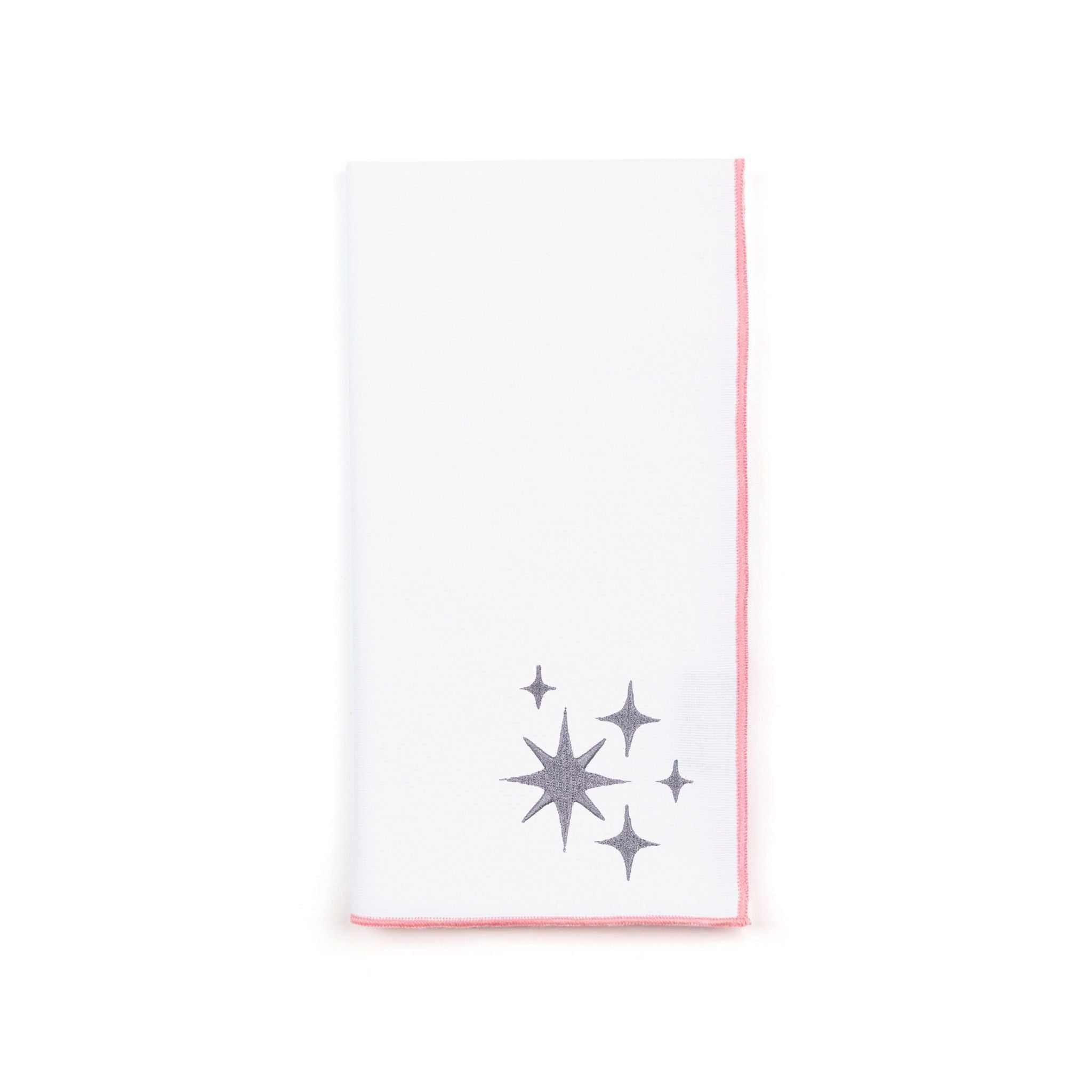 White Nazaré napkins with stars embroidery