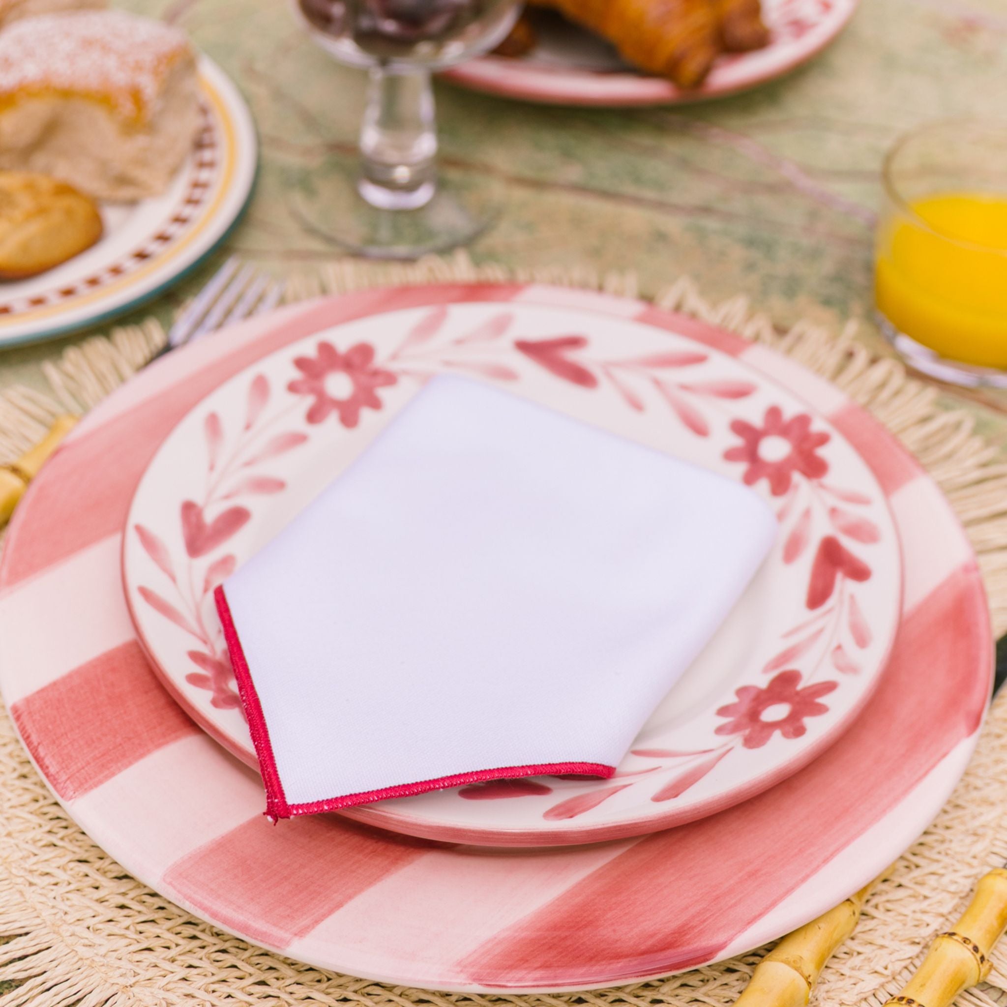 Serviettes de table Nazaré en blanc