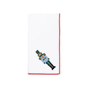 White Nazaré napkins with nutcracker embroidery