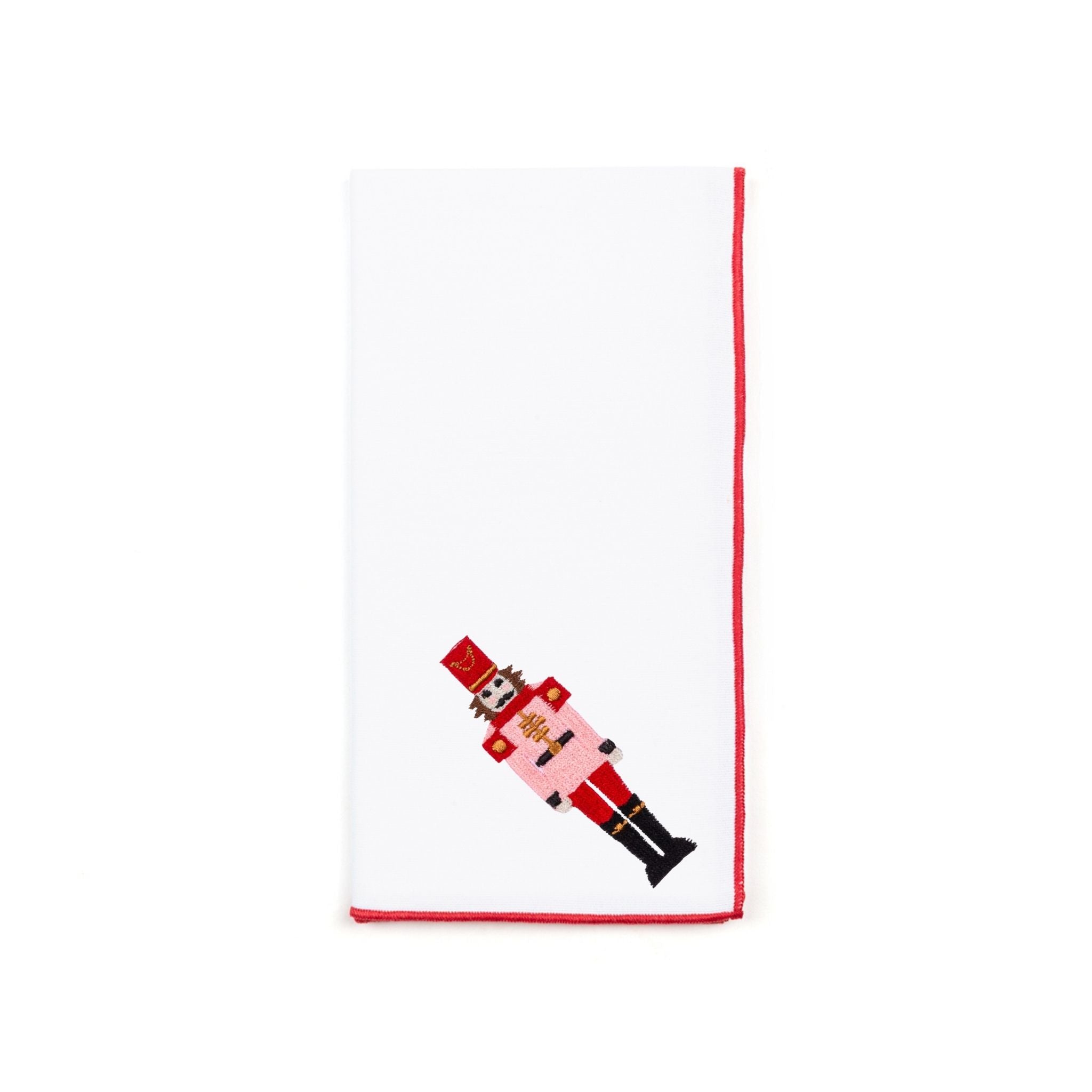 White Nazaré napkins with nutcracker embroidery