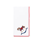 White Nazaré napkins with horse embroidery