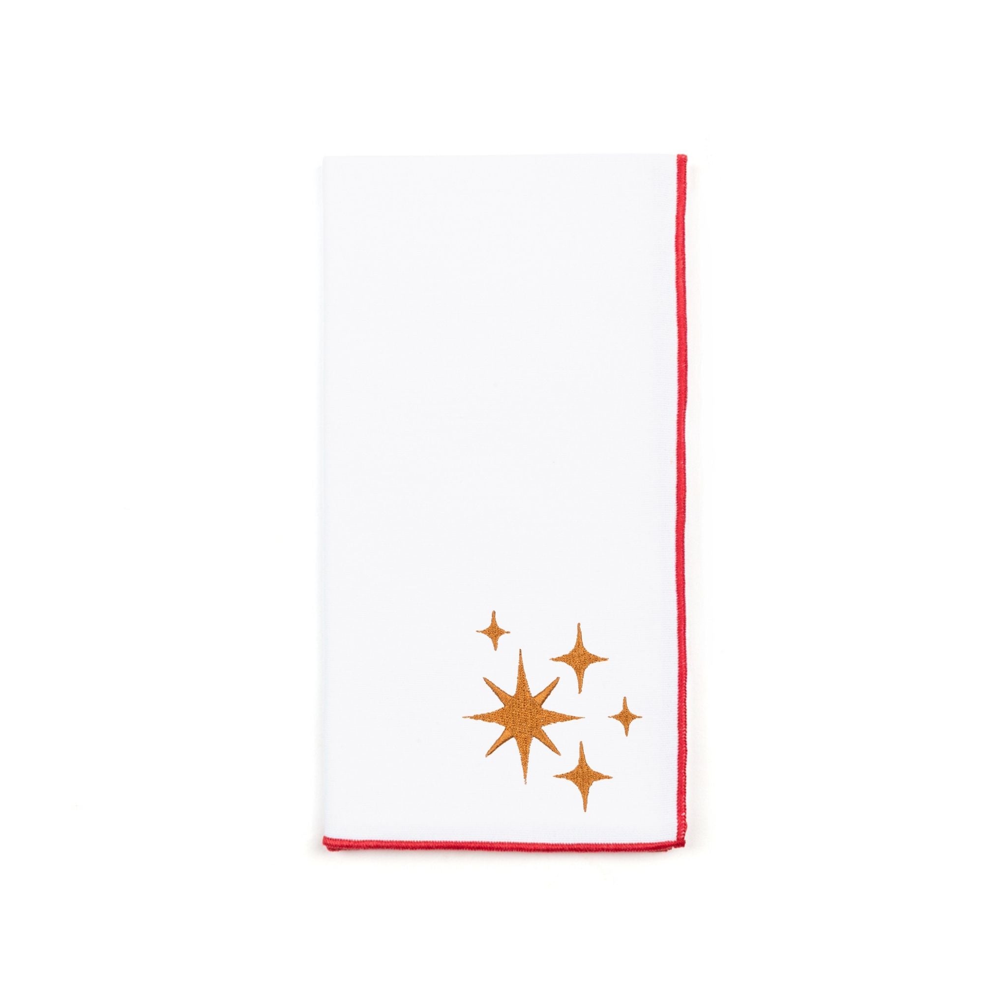 White Nazaré napkins with stars embroidery