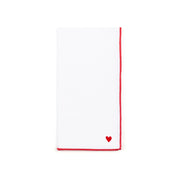 White Nazaré napkins with heart embroidery - Torres Novas