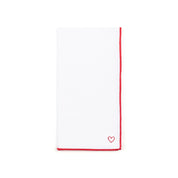 White Nazaré napkins with heart embroidery - Torres Novas