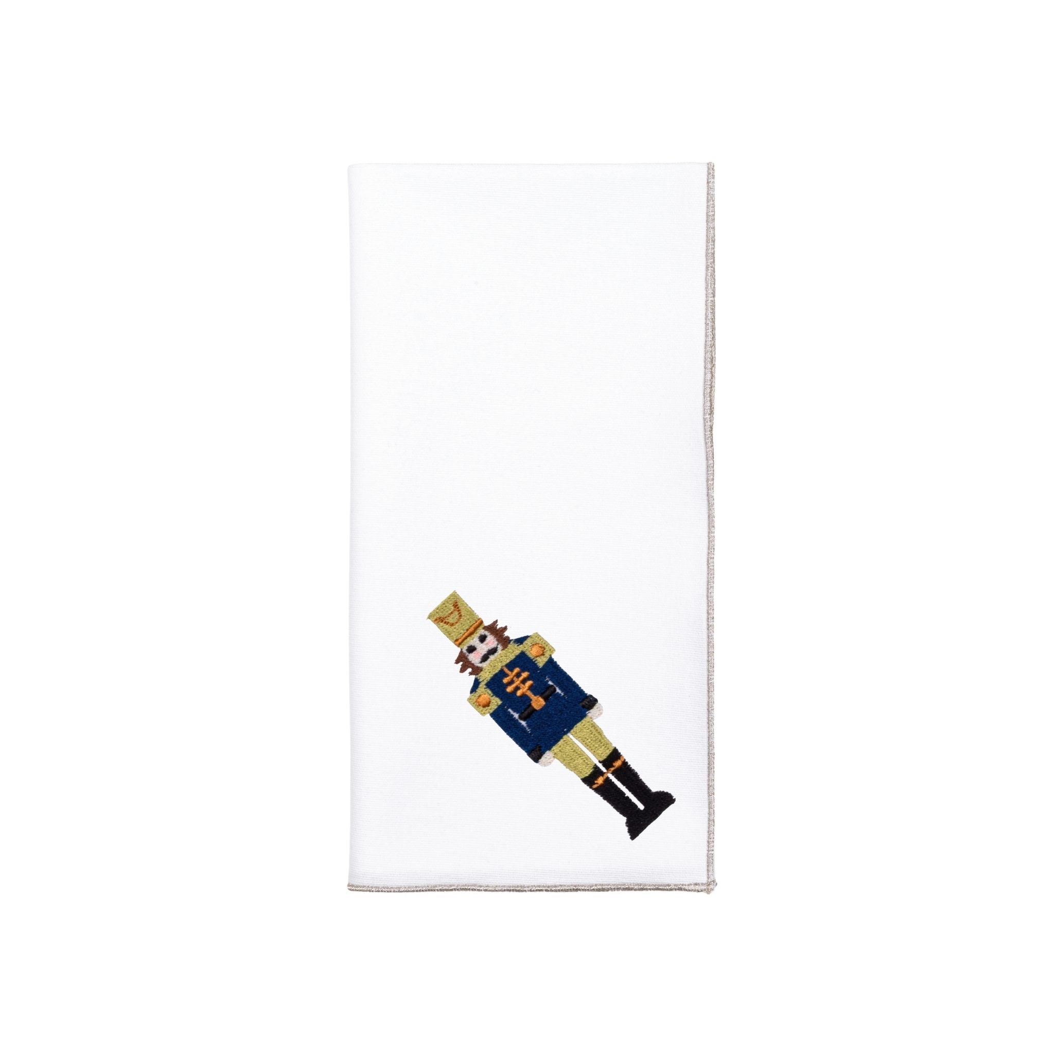 White Nazaré napkins with nutcracker embroidery - Torres Novas