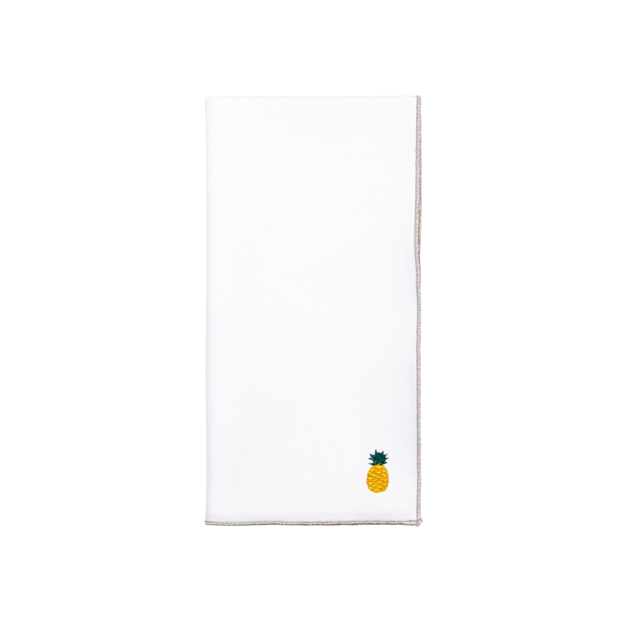 White Nazaré napkins with fruit embroidery - Torres Novas